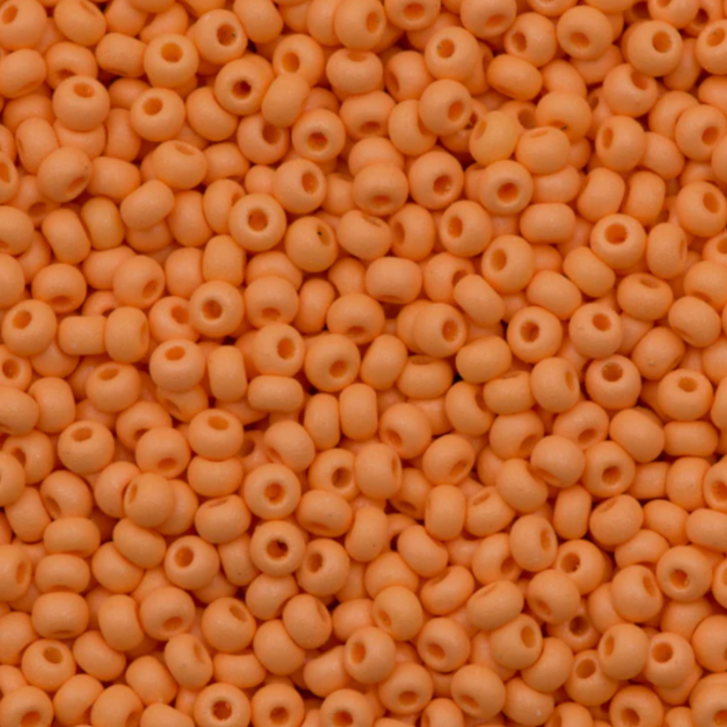 11-2313 Miyuki Seed Bead Round Rocailles 11/0 | Matte Opaque Salmon Orange | 1"x2" Flip Top Container ∼15g