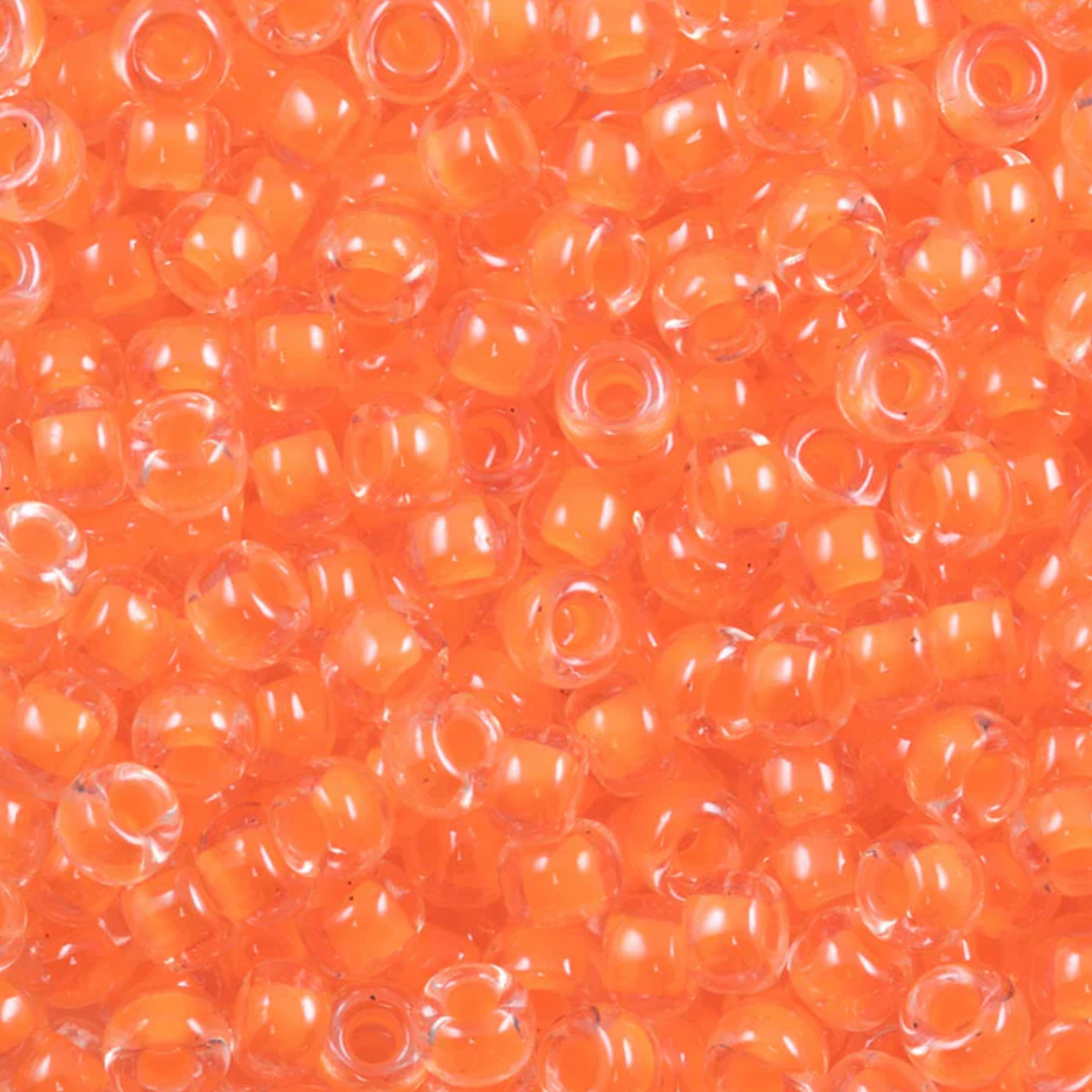 11-4298 Miyuki Seed Bead Round Rocailles 11/0 | Luminous Creamsicle | 1"x2" Flip Top Container ∼15g
