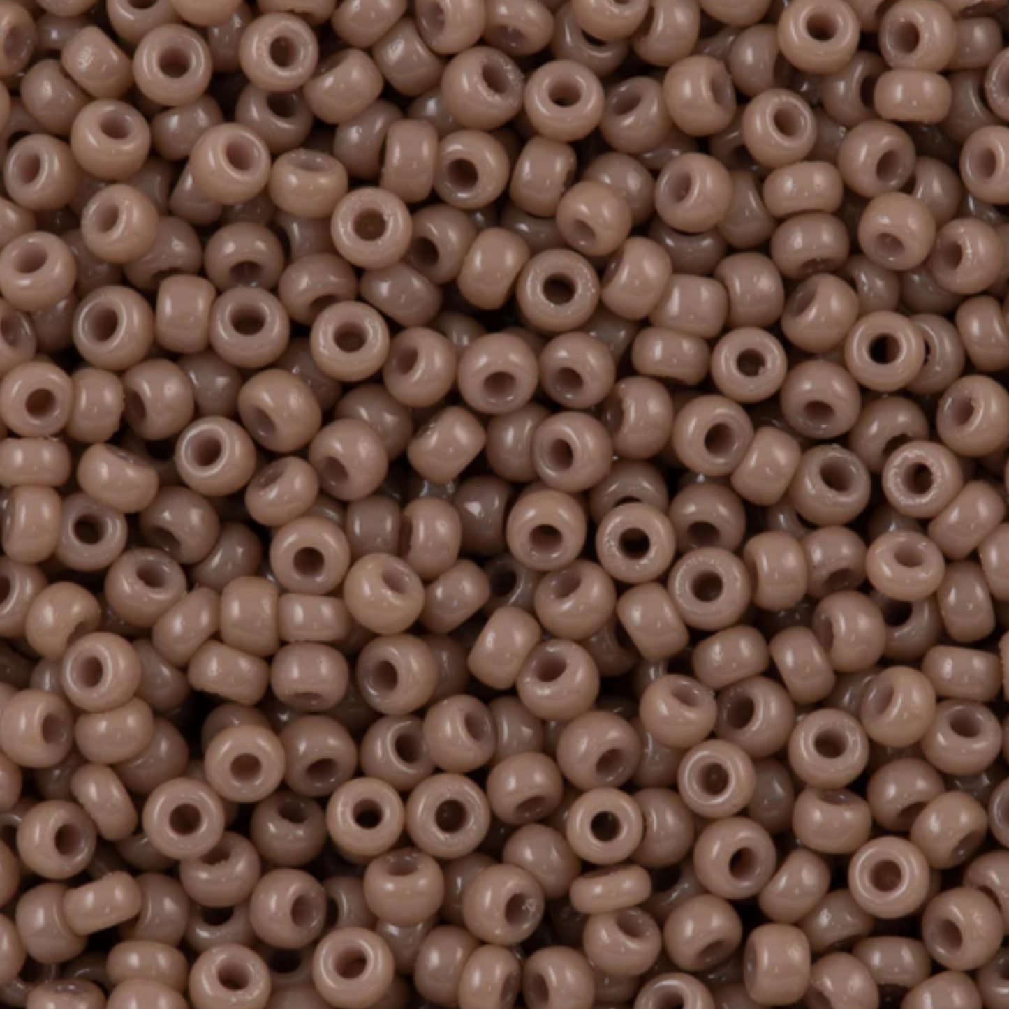 11-4455 Miyuki Seed Bead Round Rocailles 11/0 | Duracoat Opaque Beige | 1"x2" Flip Top Container ∼15g