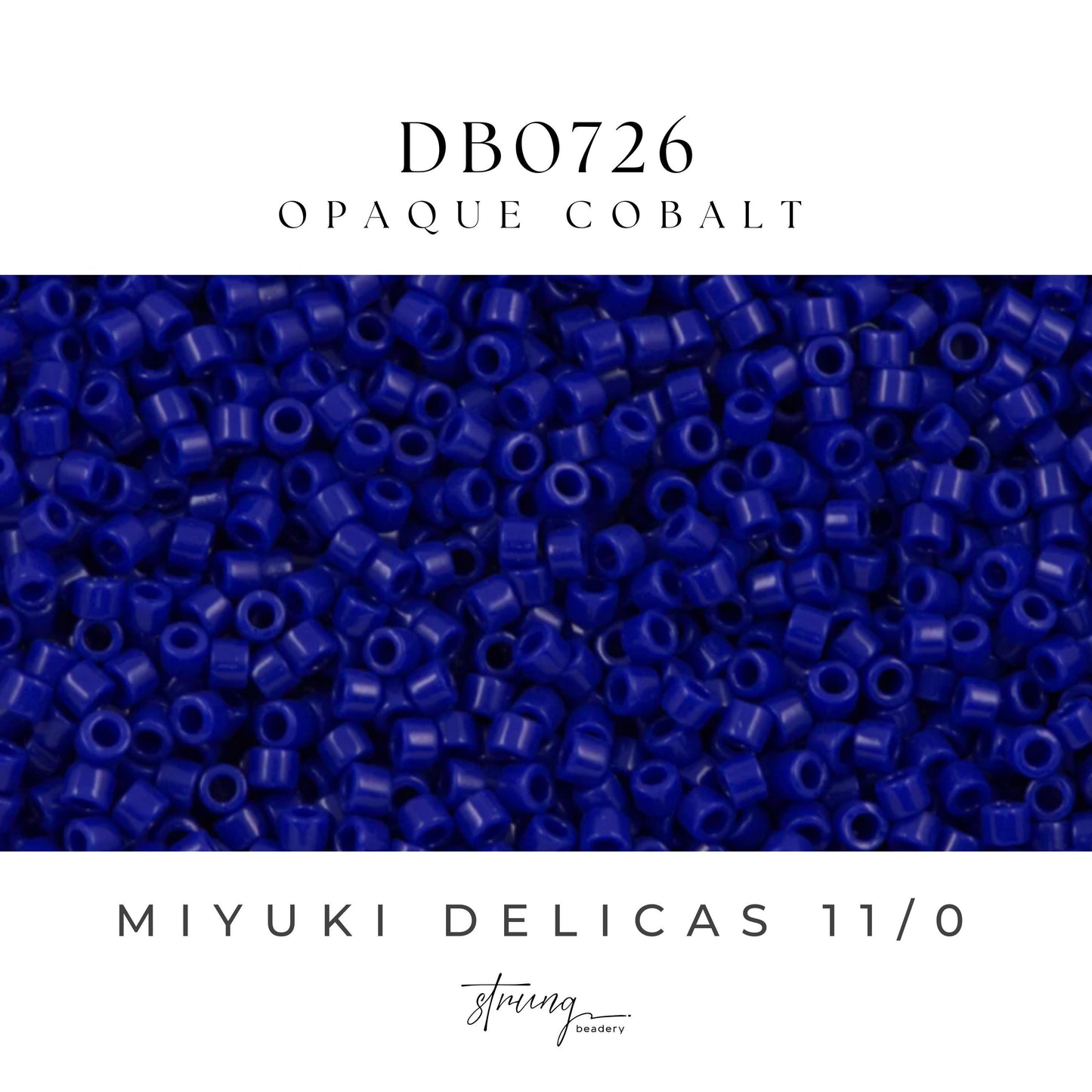 DB0726 Miyuki Delica Beads 11/0 Opaque Cobalt – 8 grams - Japanese Seed Beads for Jewelry Making