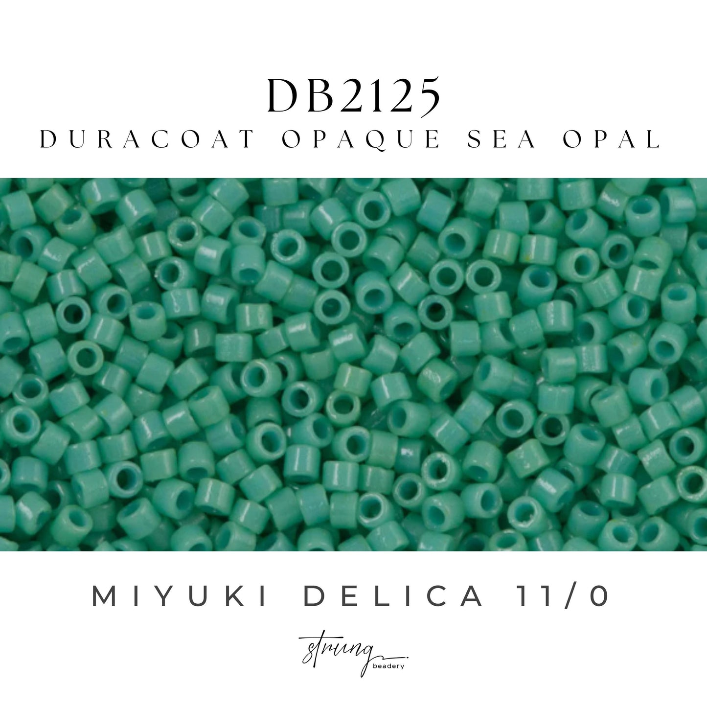 DB2125 Miyuki Delica Beads 11/0 Duracoat Dyed Opaque Sea Opal – 8 grams - Japanese Seed Beads for Jewelry Making
