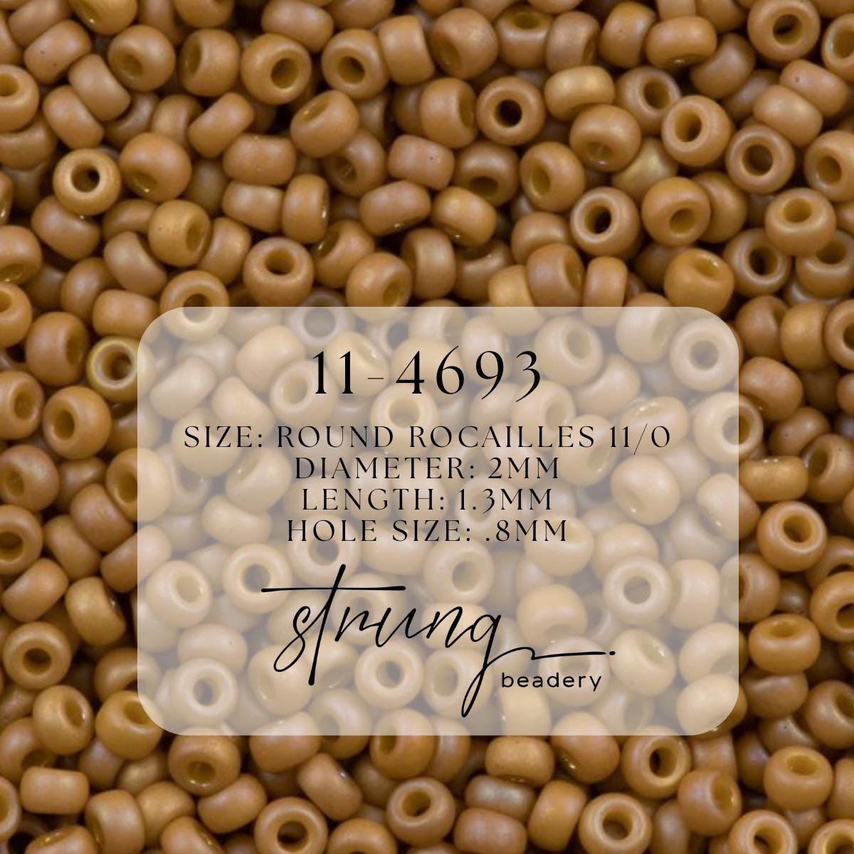 11-4693 | Miyuki Seed Bead Round Rocailles 11/0 | Pistachio Matte Rainbow Opaque Glazed | 1"x2" Flip Top Container ∼15g