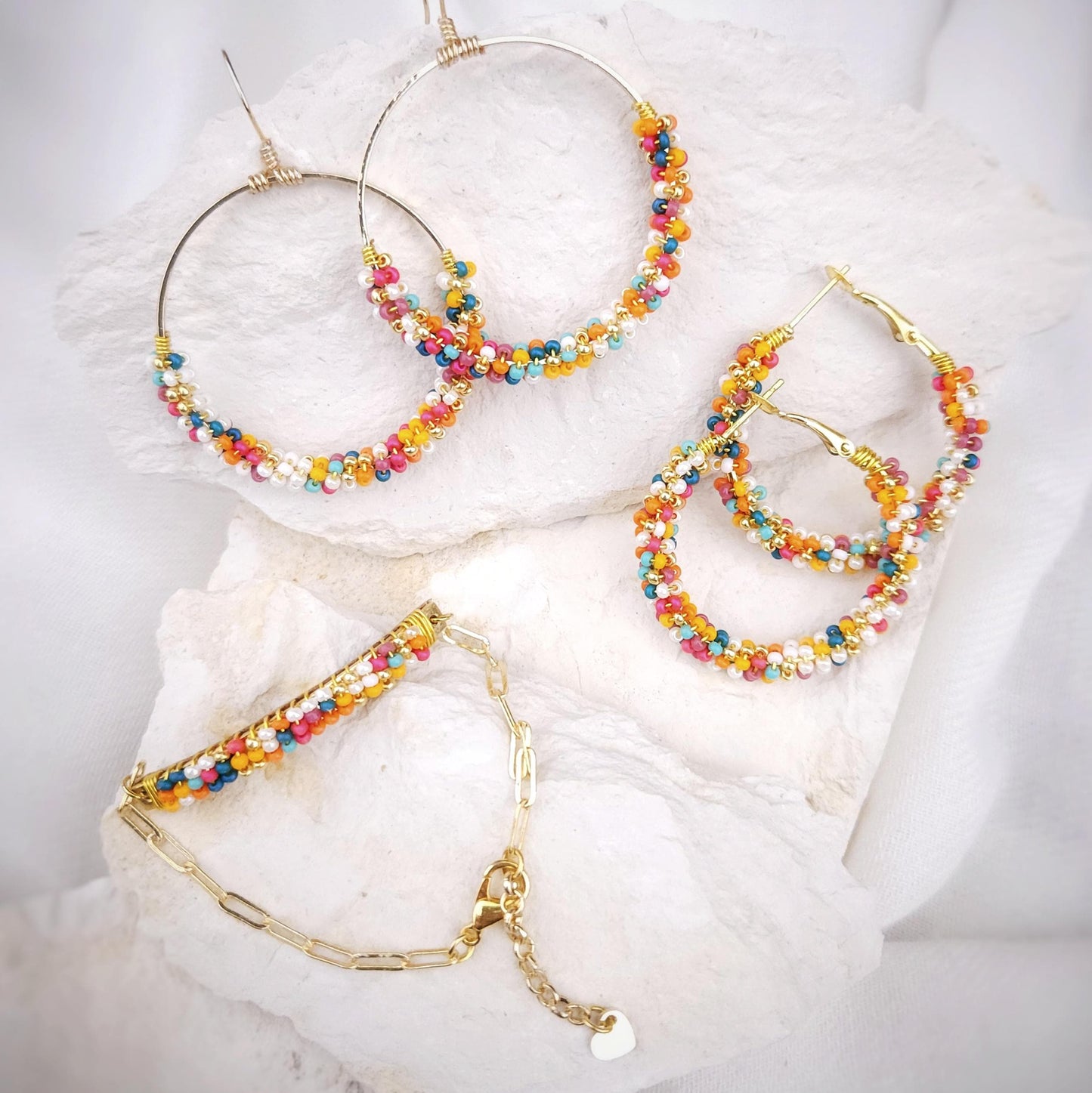Colorful Bead-Wrapped Bracelet | Boho Style for Women, Handmade Trendy Accessory & Summer Fashion Gift