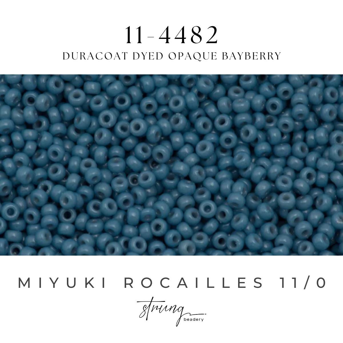 11-4482| Miyuki Seed Bead Round Rocailles 11/0 | Duracoat Dyed Opaque Bayberry | 1"x2" Flip Top Container ∼15g