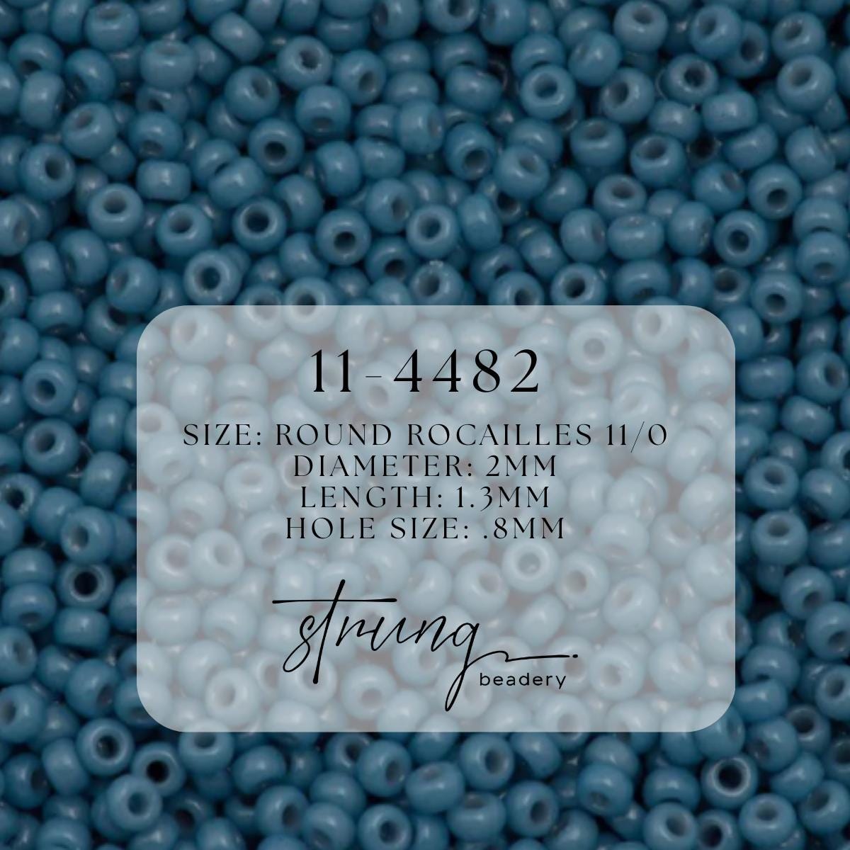 11-4482| Miyuki Seed Bead Round Rocailles 11/0 | Duracoat Dyed Opaque Bayberry | 1"x2" Flip Top Container ∼15g
