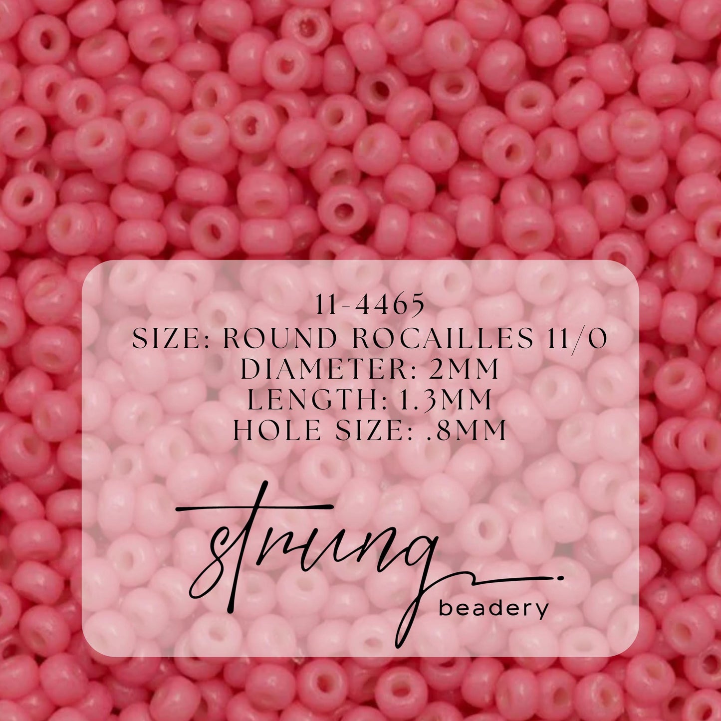 11-4464 Miyuki Seed Bead Round Rocailles 11/0 | Duracoat Opaque Dark Salmon Pink | 15g | Japanese Beads Jewelry Making