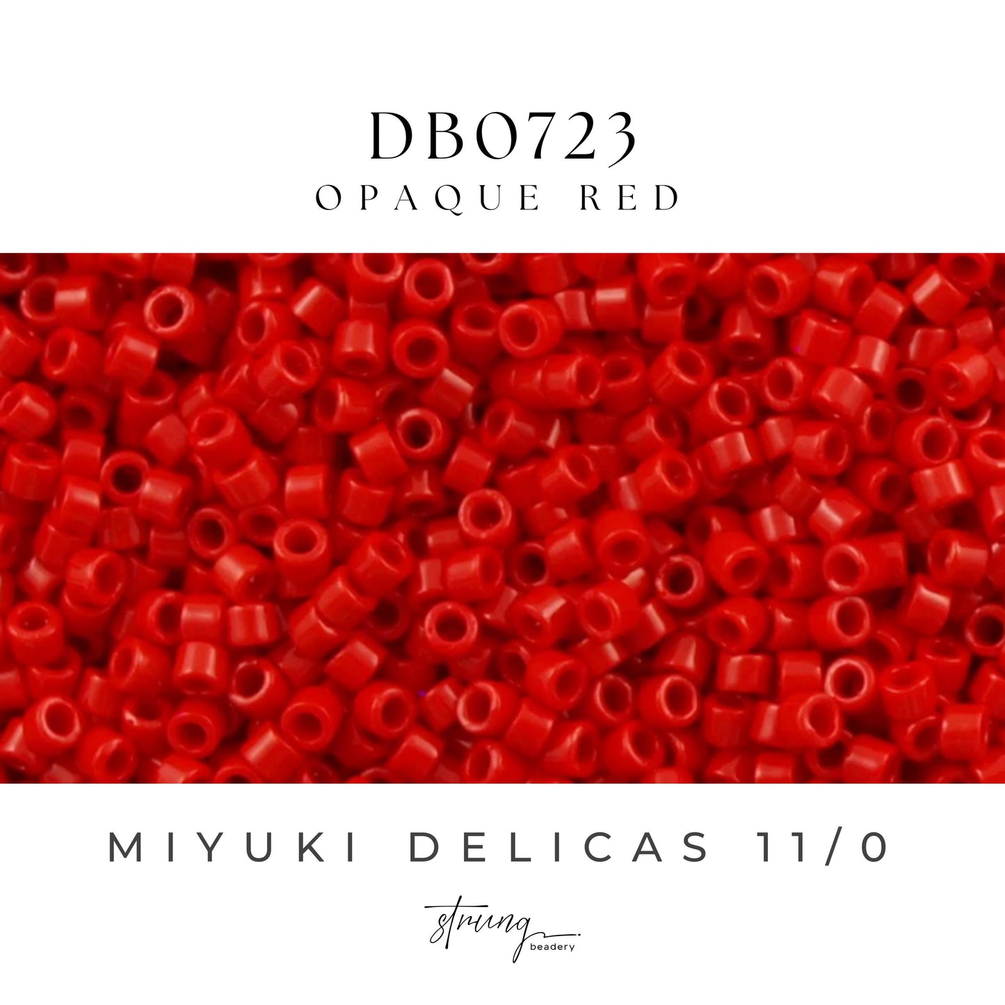 DB0723 Miyuki Delica Beads 11/0 Opaque Red – 8 grams - Japanese Seed Beads for Jewelry Making