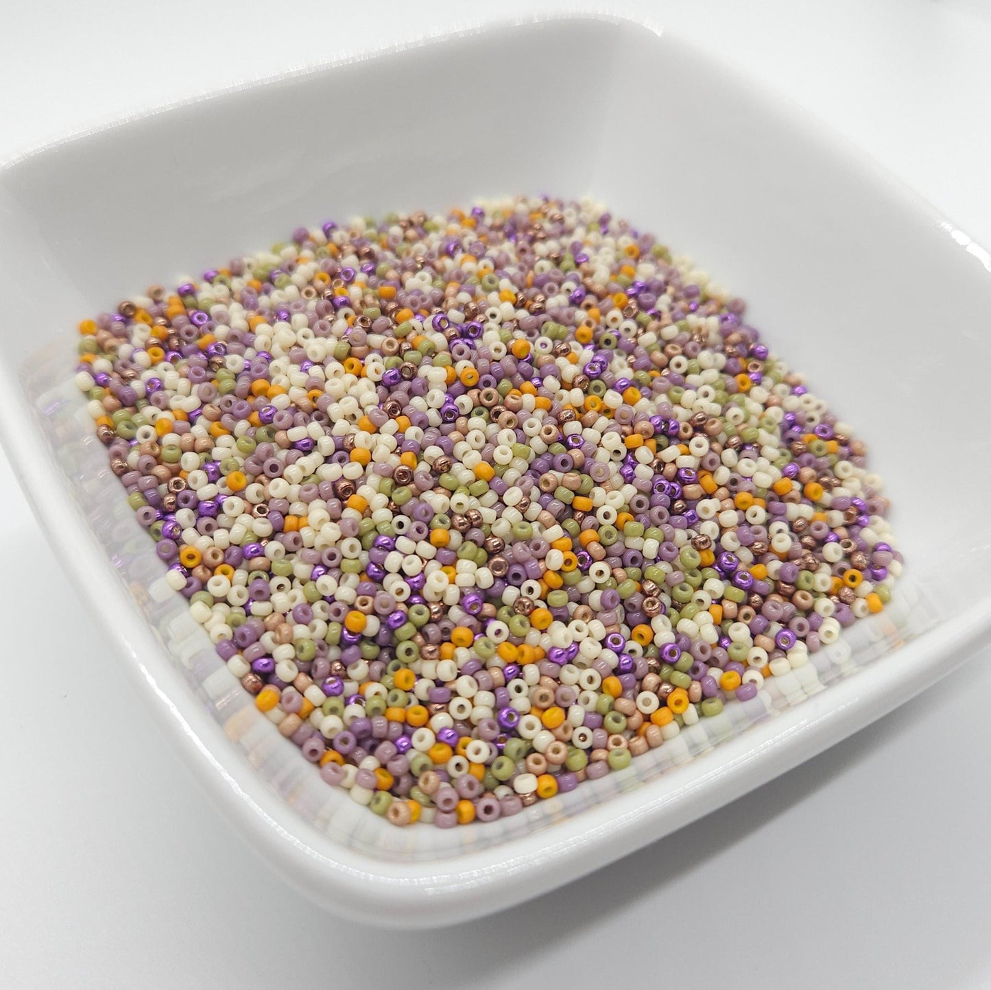 Wild Thistle | Miyuki Rocailles Seed Beads Mix | 15g Premium Japanese Glass Beads for Jewelry Making & Crafts | Earthy Purple Tone
