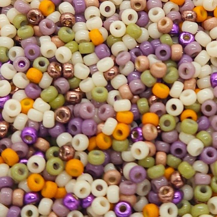 Wild Thistle | Miyuki Rocailles Seed Beads Mix | 15g Premium Japanese Glass Beads for Jewelry Making & Crafts | Earthy Purple Tone