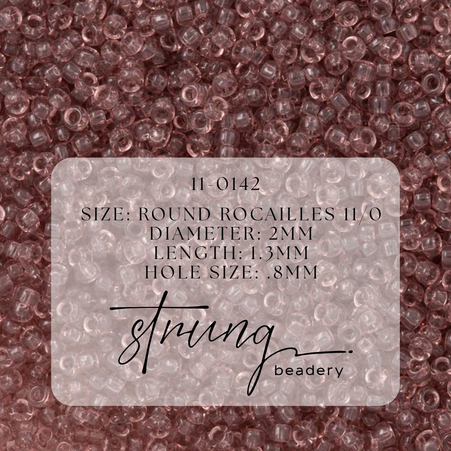 11-0142 Miyuki Seed Bead Round Rocailles 11/0 | Transparent Amethyst | 15g | Japanese Beads for Jewelry Making