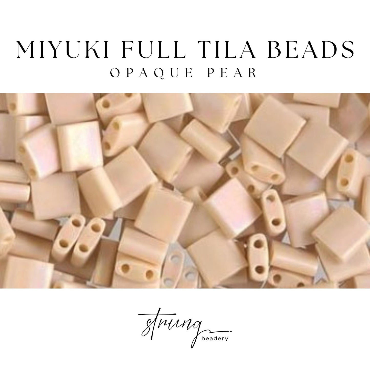 Miyuki Tila Beads Opaque Pear Glass Tile Beads TL-493FR | Full | 8 Grams for Jewelry Making