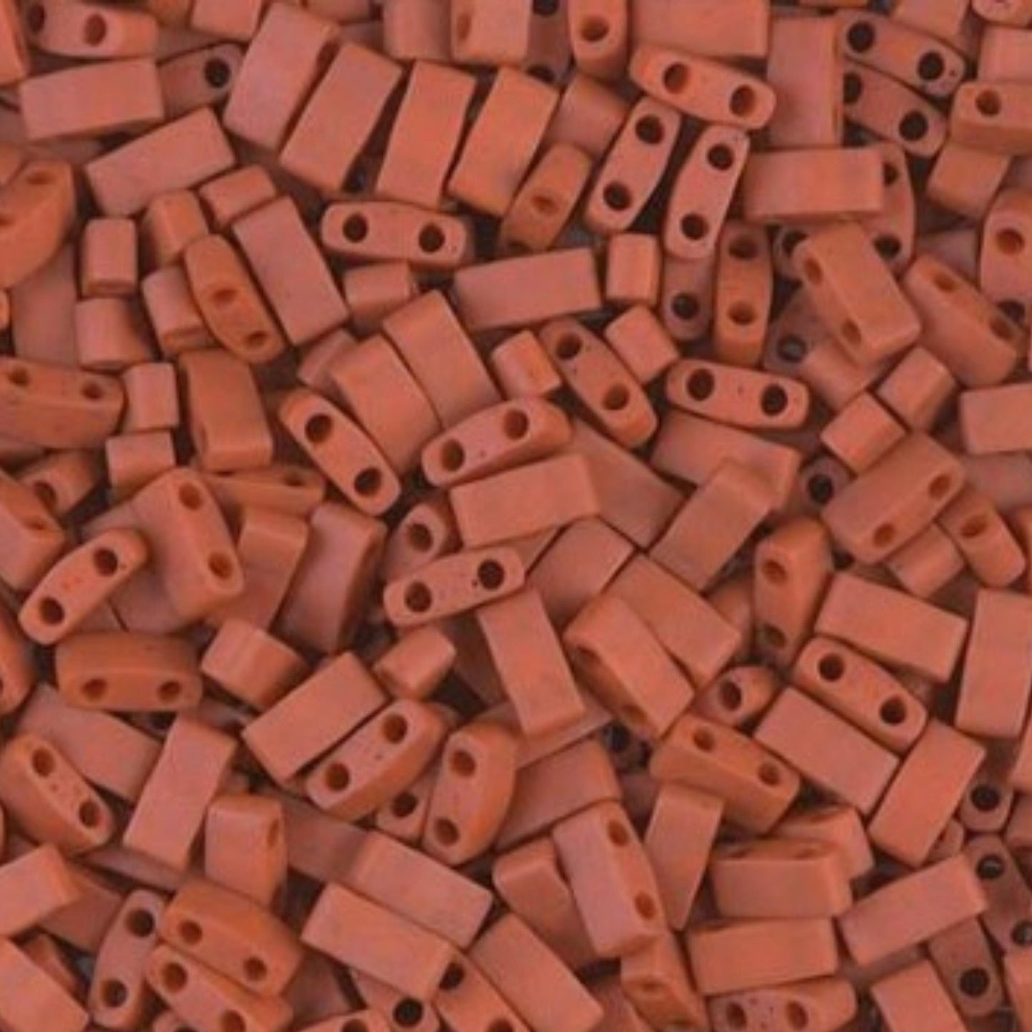 Miyuki Half Tila Beads Matte Opaque Terra Cotta Glass Tile Beads HTL-2315 | Half | 8 Grams for Jewelry Making