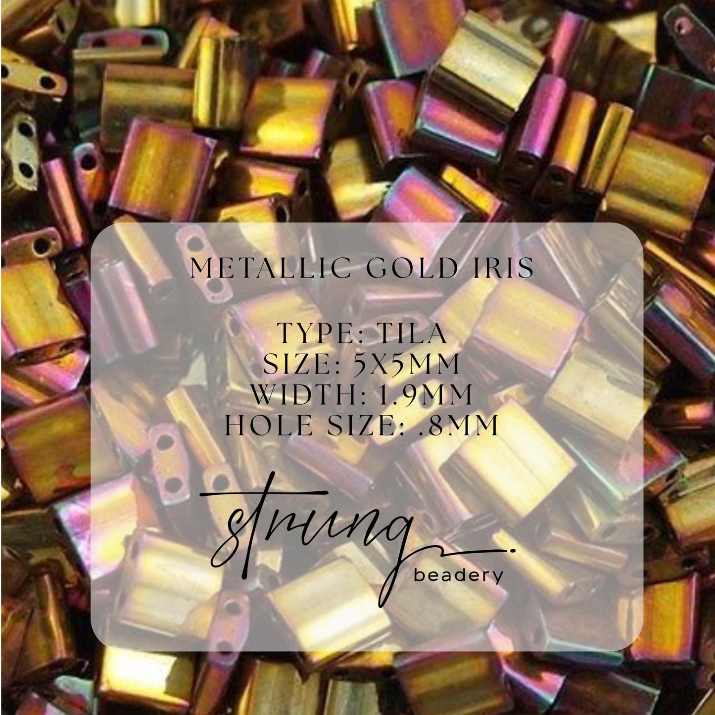 Miyuki Tila Beads Metallic Gold Iris Tile Beads TL-462 | Full | 8 Grams for Jewelry Making