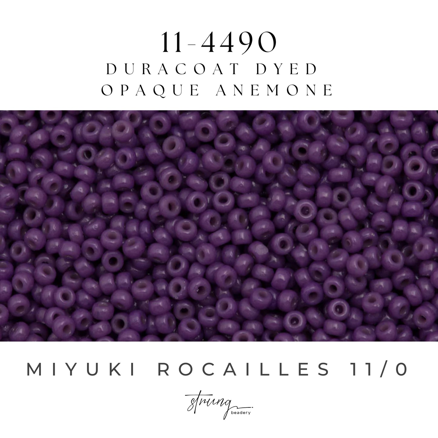 11-4490 Miyuki Seed Bead Round Rocailles 11/0 | Duracoat Dyed Opaque Anemone |15g | Japanese Beads for Jewelry Making