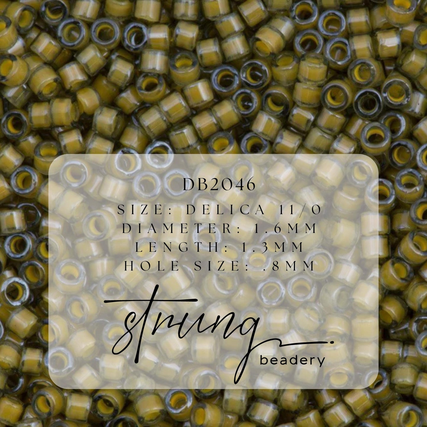 DB2046 Miyuki Delica Beads 11/0 Luminous Mushroom - 8 grams - Japanese Seed Beads for Jewelry Making
