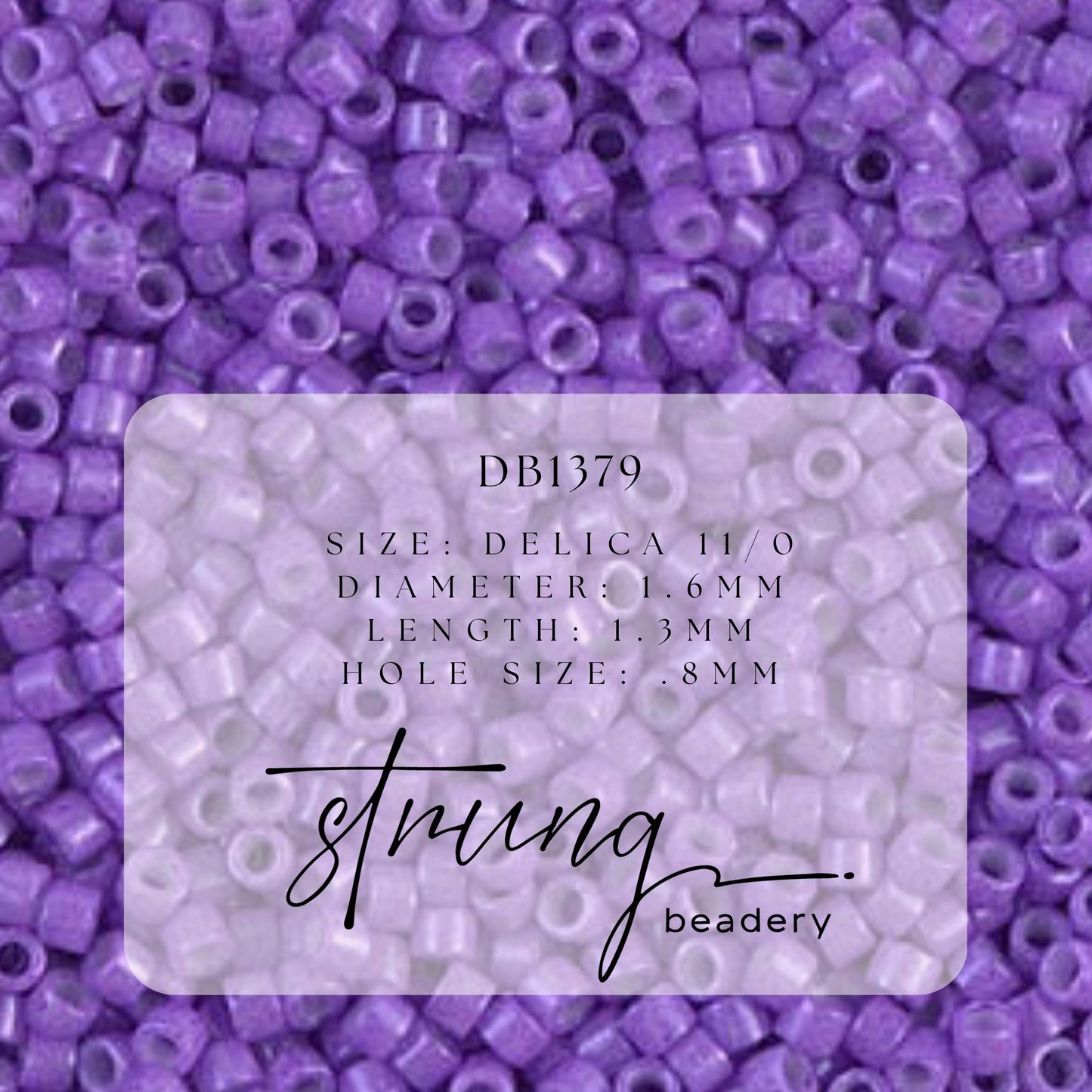 DB1379 Miyuki Delica Beads 11/0 Dyed Opaque Red Violet– 8 grams - Japanese Seed Beads for Jewelry Making