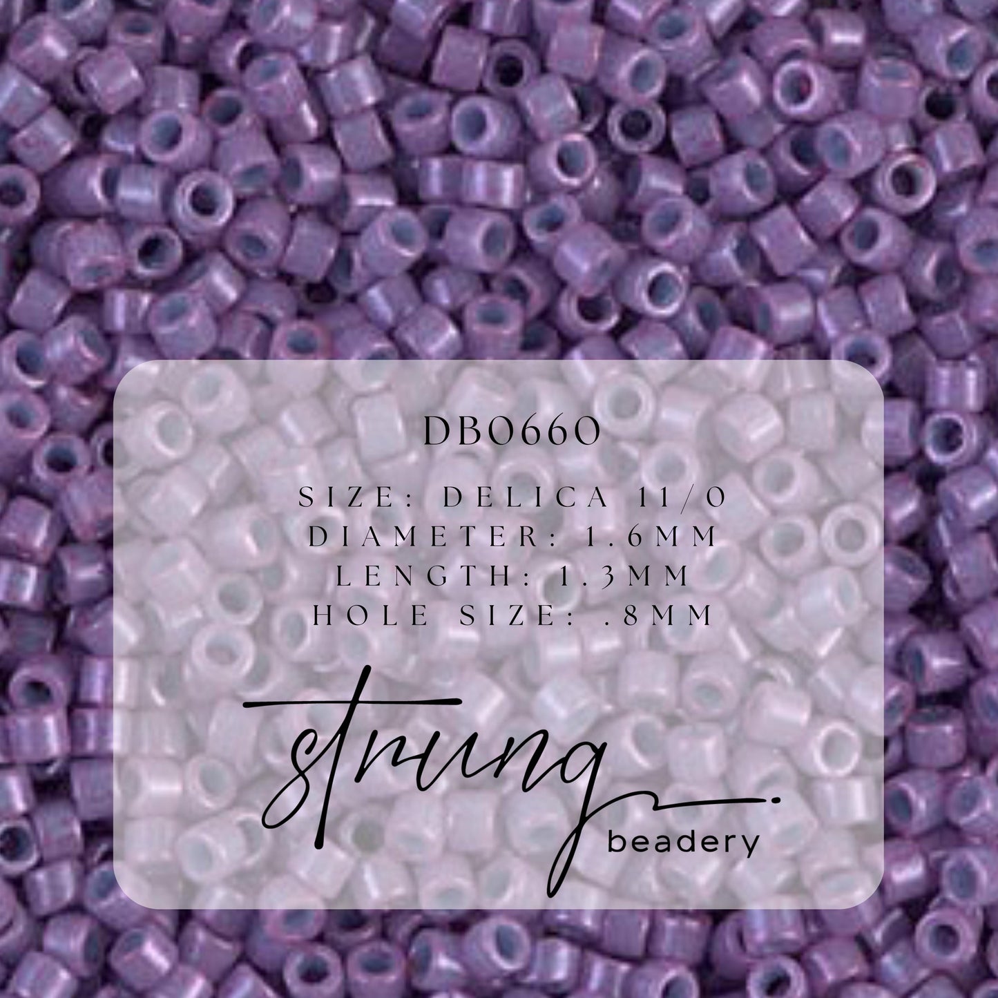 DB0660 Miyuki Delica Beads 11/0 Dyed Opaque Dark Orchid– 8 grams - Japanese Seed Beads for Jewelry Making