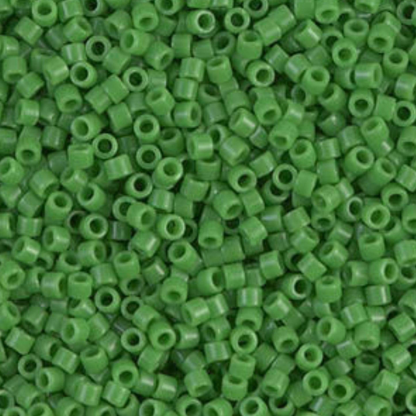 DB0724 Miyuki Delica Beads 11/0 Opaque Green - 8 grams - Japanese Seed Beads for Jewelry Making