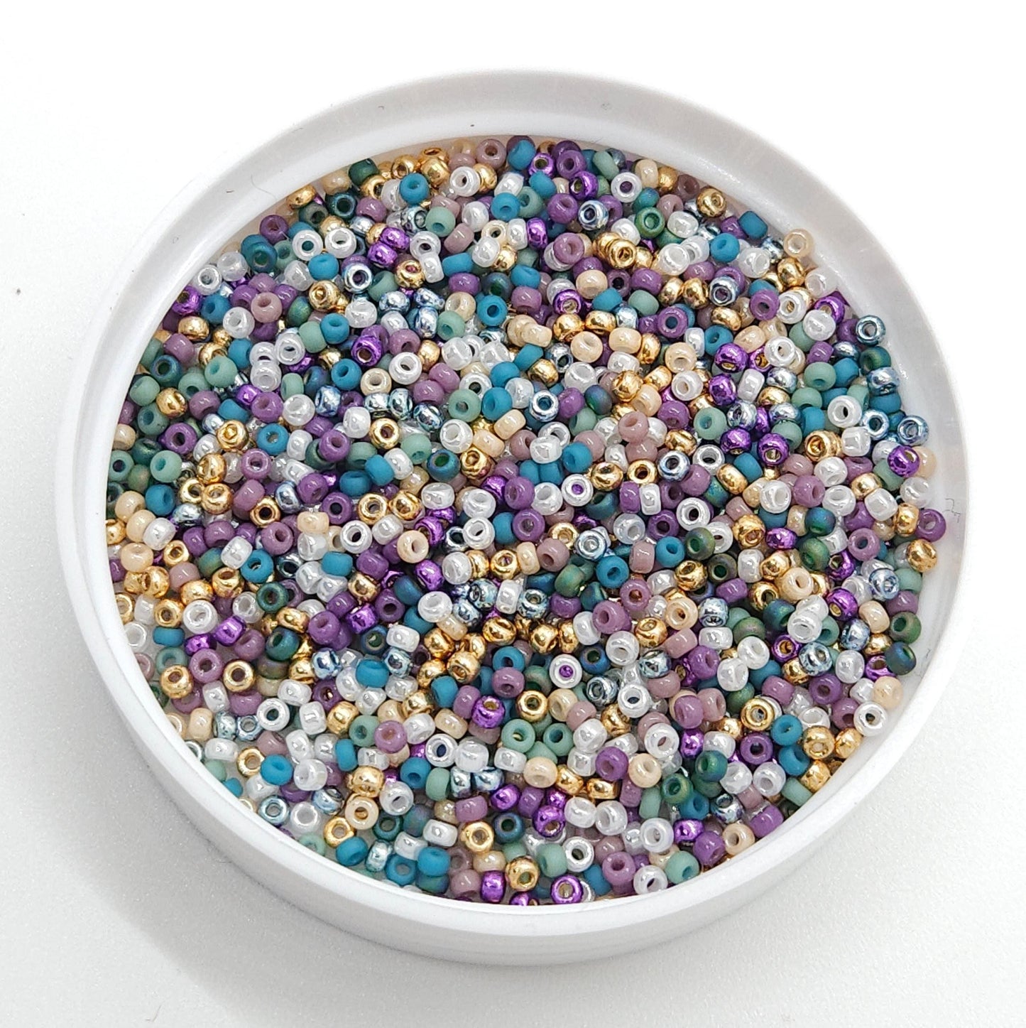Siren Sugar | Miyuki Rocailles Seed Beads Mix | 15g Premium Japanese Glass Beads for Jewelry Making & Crafts | Pastel Mermaid Bead Mix