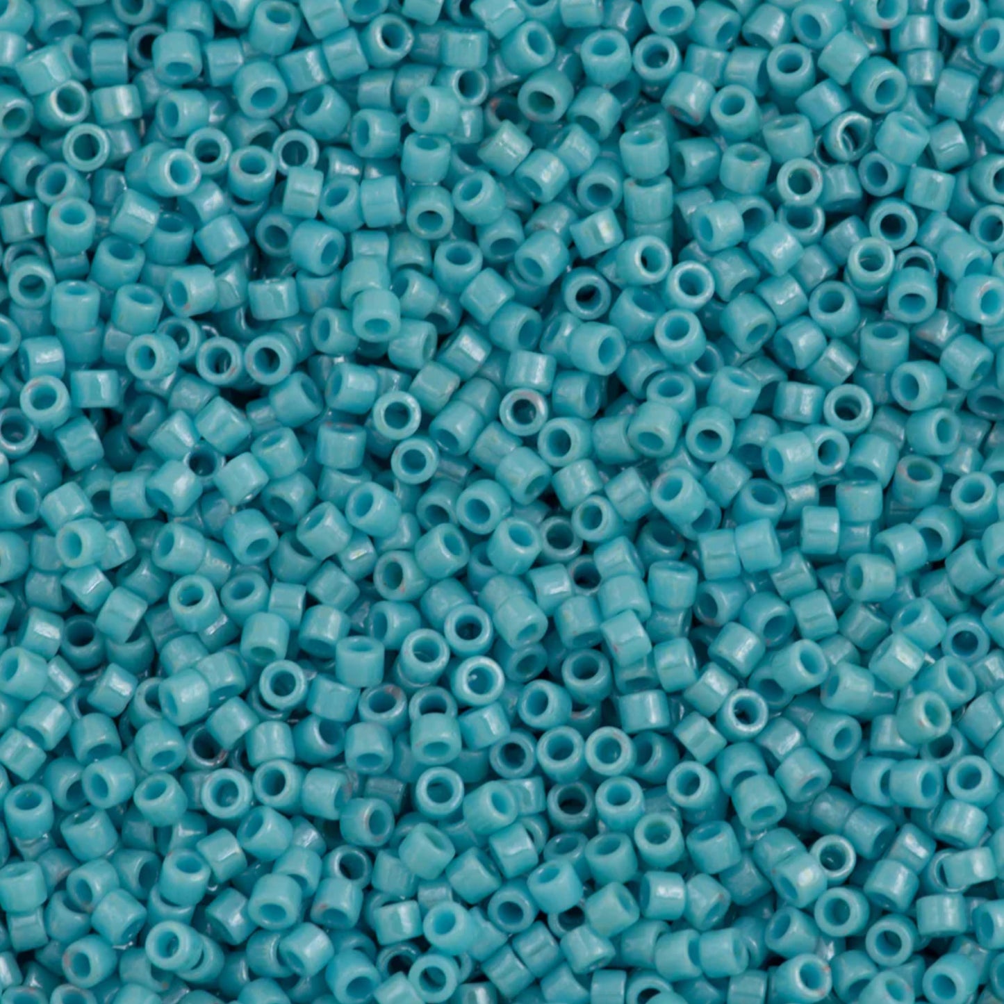 DB0217 Miyuki Delica Beads 11/0 Opaque Turquoise Green Luster – 8 grams - Japanese Seed Beads for Jewelry Making