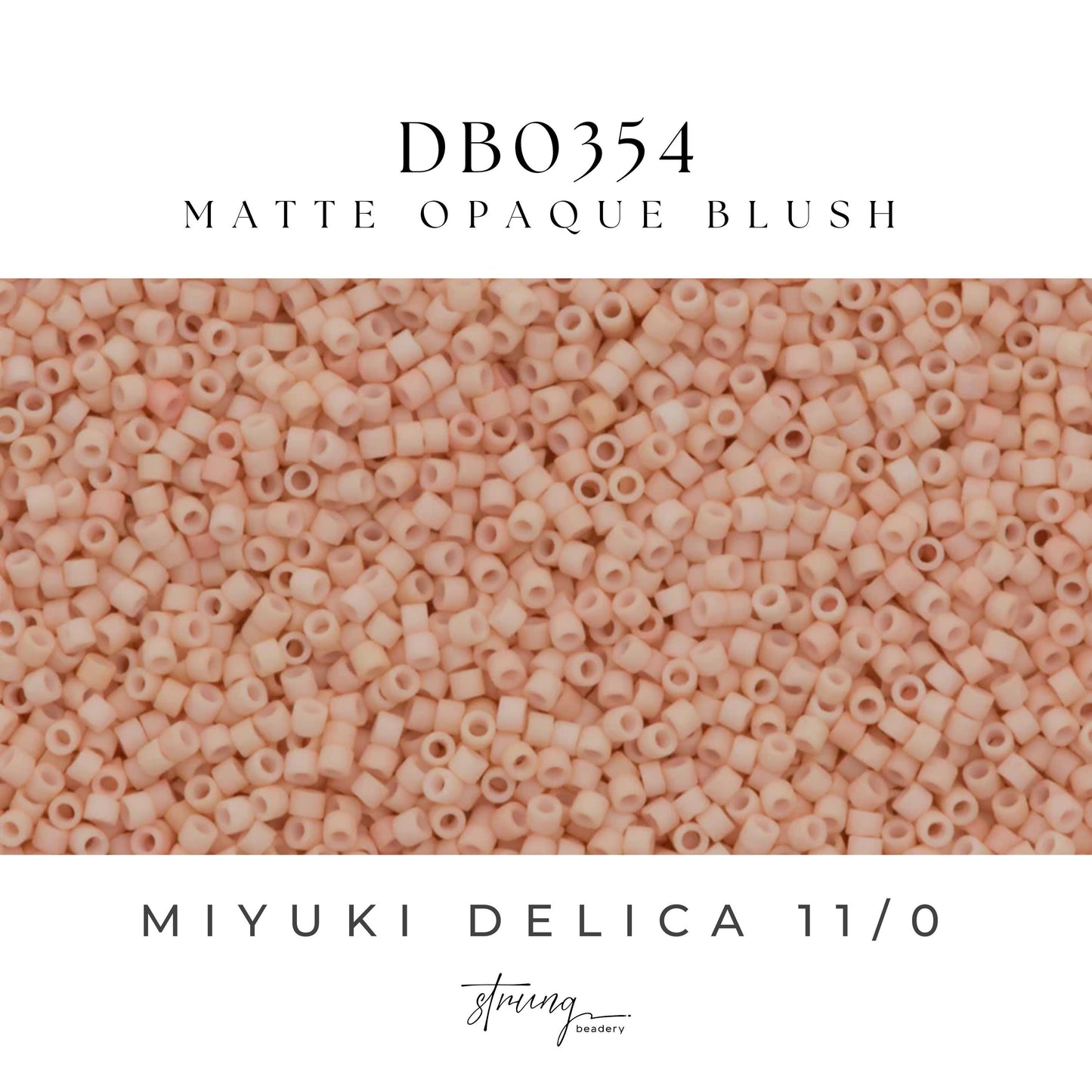 DB0354 Miyuki Delica Beads 11/0 Matte Opaque Blush – 8 grams - Japanese Seed Beads for Jewelry Making