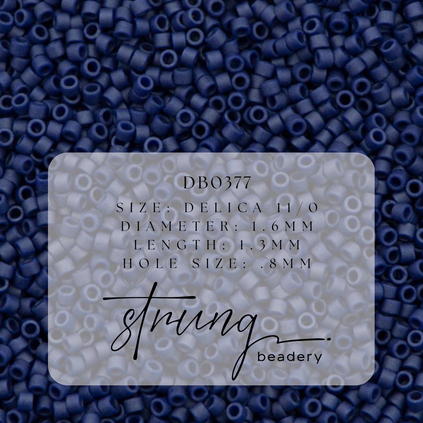 DB0377 Miyuki Delica Beads 11/0 Matte Metallic Royal Blue – 8 grams - Japanese Seed Beads for Jewelry Making