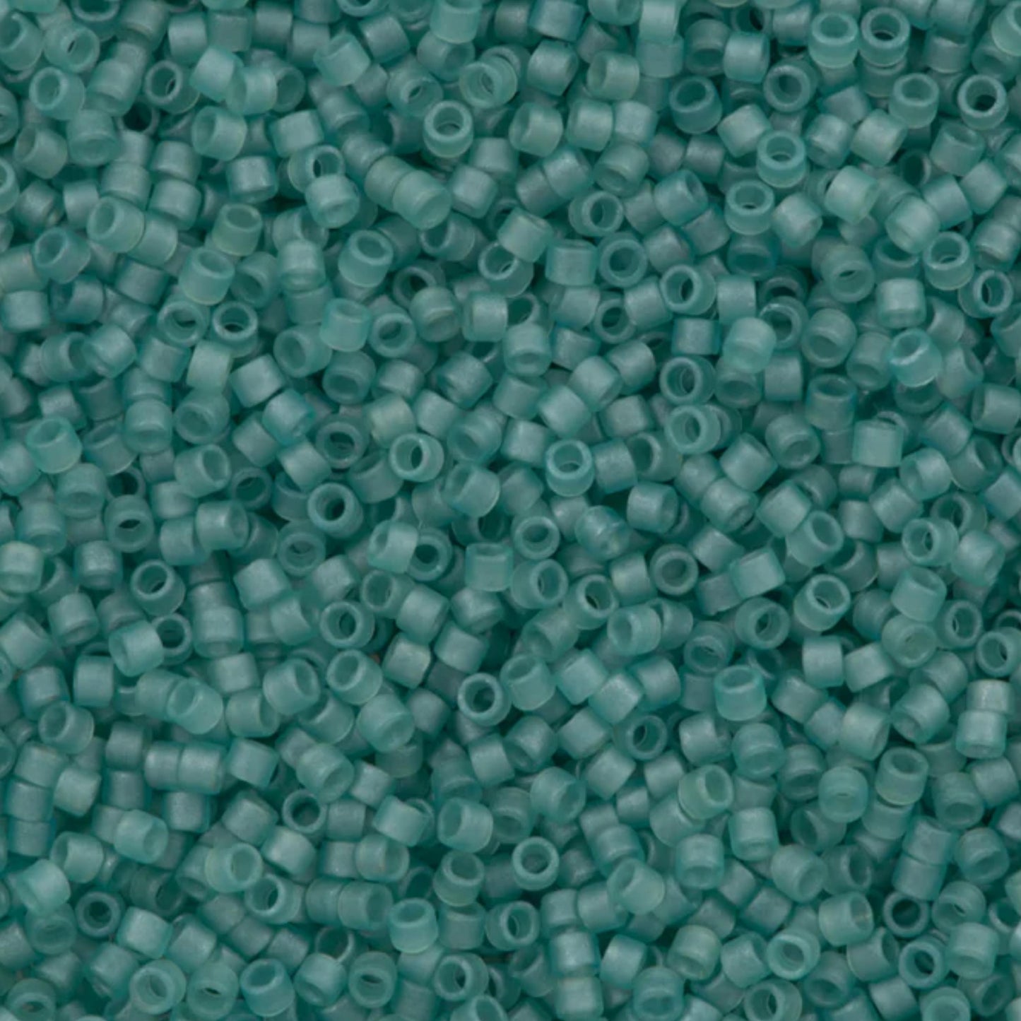 DB0385 Miyuki Delica Beads 11/0 Matte Sea Glass Green Luster– 8 grams - Japanese Seed Beads for Jewelry Making