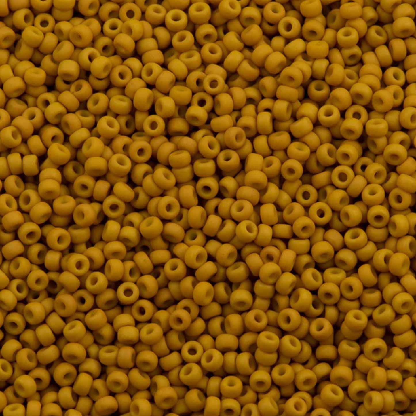 11-1233 Miyuki Seed Bead Round Rocailles 11/0 | Matte Opaque Mustard |15g | Japanese Beads for Jewelry Making
