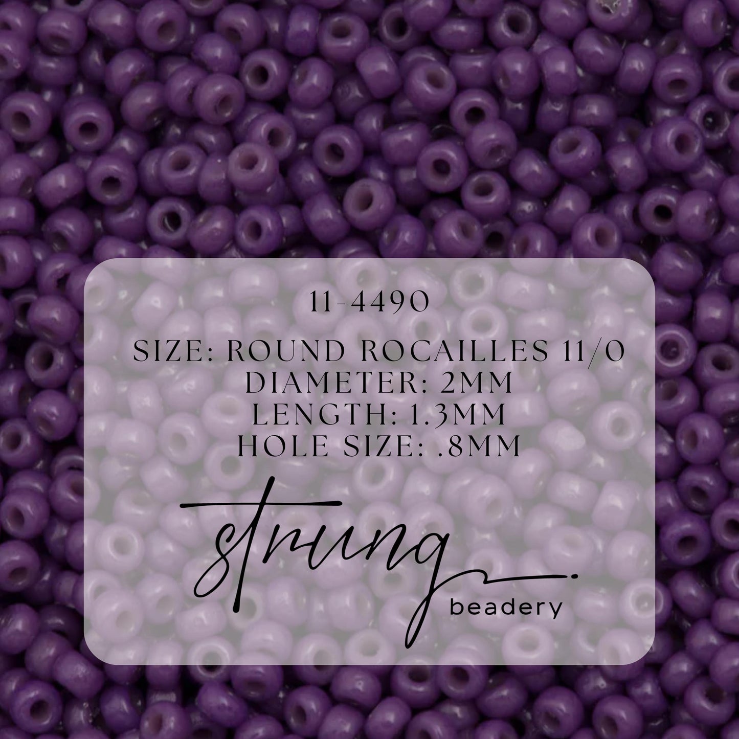 11-4490 Miyuki Seed Bead Round Rocailles 11/0 | Duracoat Dyed Opaque Anemone |15g | Japanese Beads for Jewelry Making