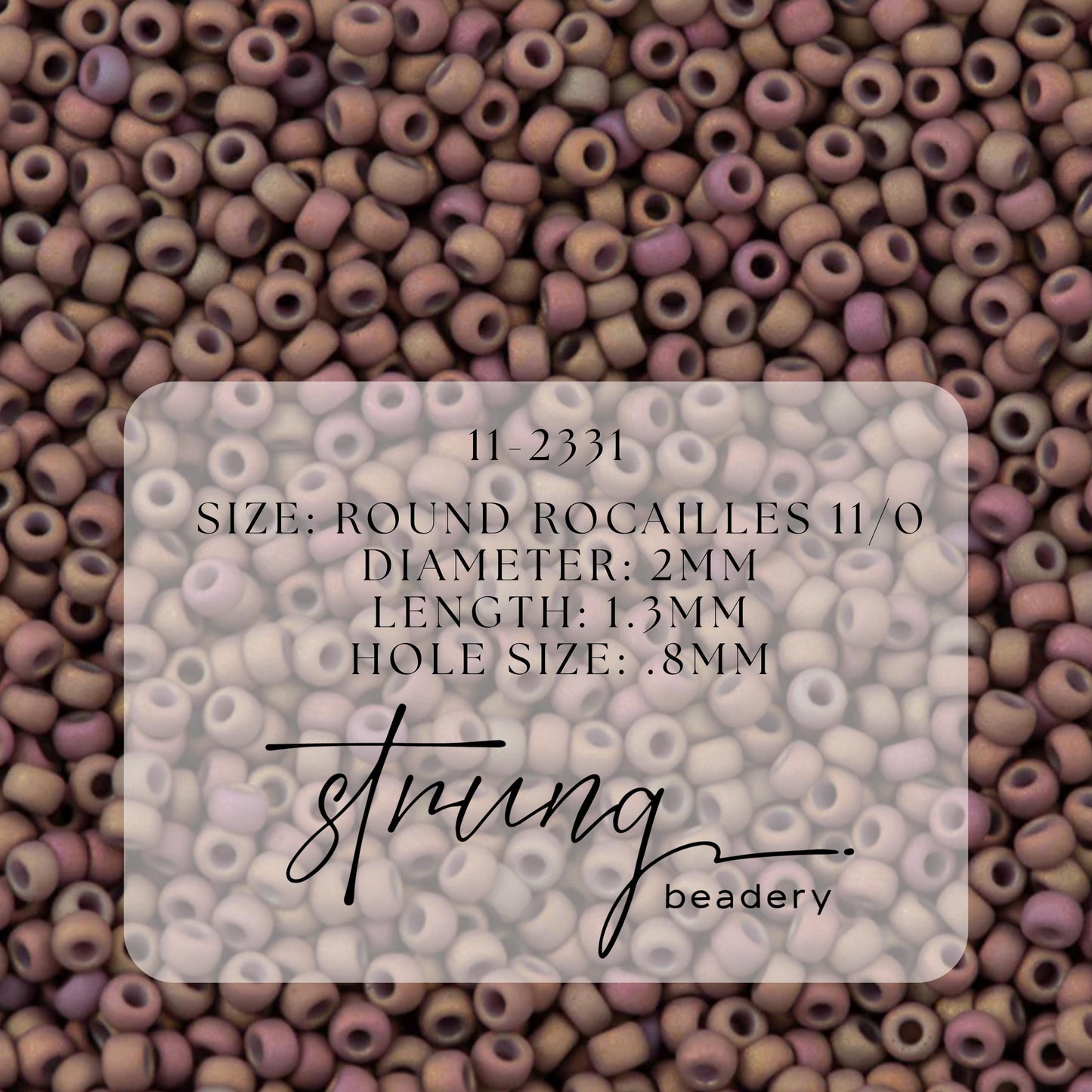 11-2331 Miyuki Seed Bead Round Rocailles 11/0 | Matte Metallic Dusky Clay AB |15g | Japanese Beads for Jewelry Making