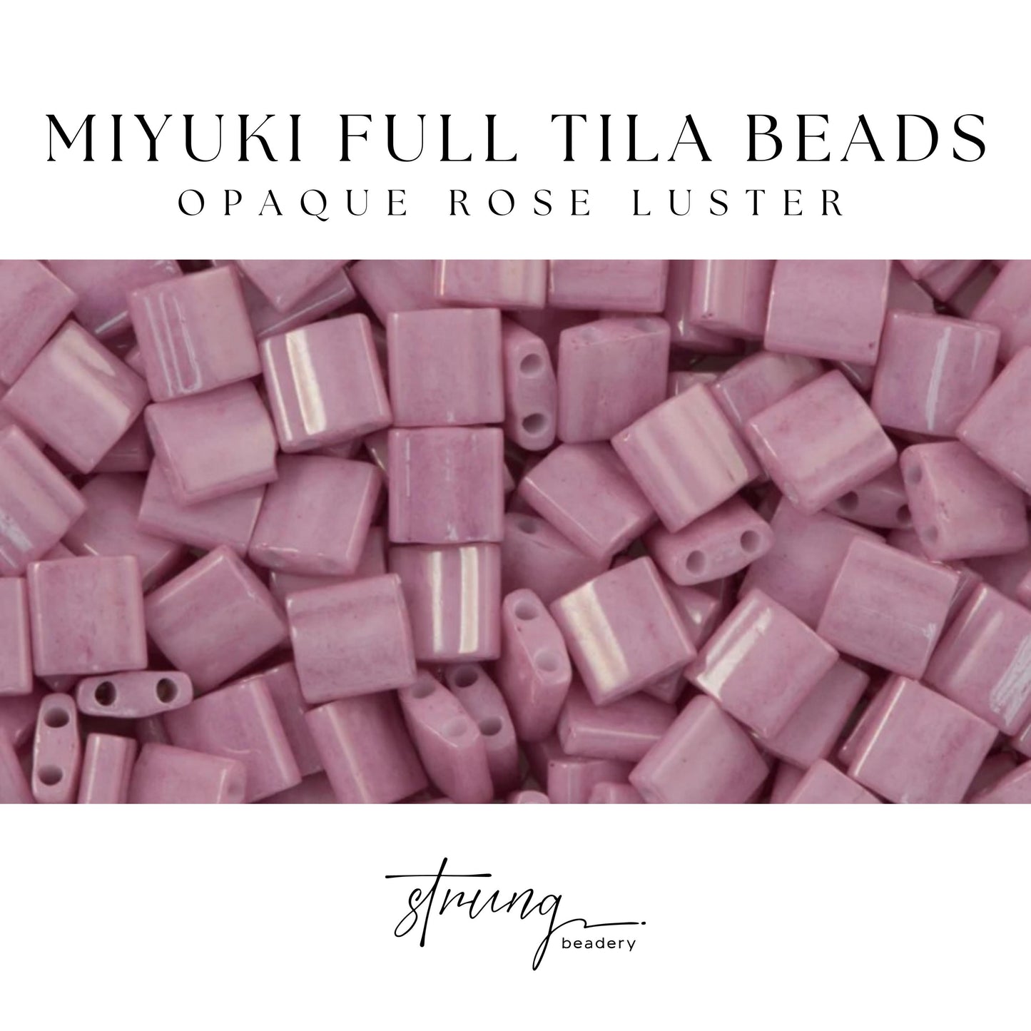 Miyuki Tila Beads Opaque Rose Luster Glass Tile Beads TL-0599| Full | 8 Grams for Jewelry Making