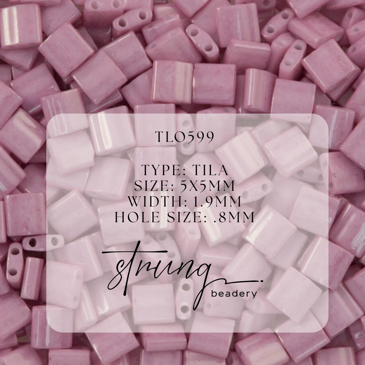 Miyuki Tila Beads Opaque Rose Luster Glass Tile Beads TL-0599| Full | 8 Grams for Jewelry Making