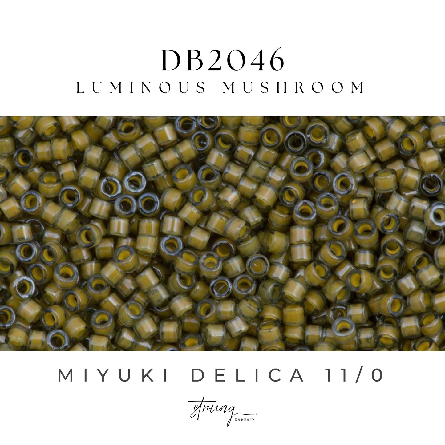 DB2046 Miyuki Delica Beads 11/0 Luminous Mushroom - 8 grams - Japanese Seed Beads for Jewelry Making