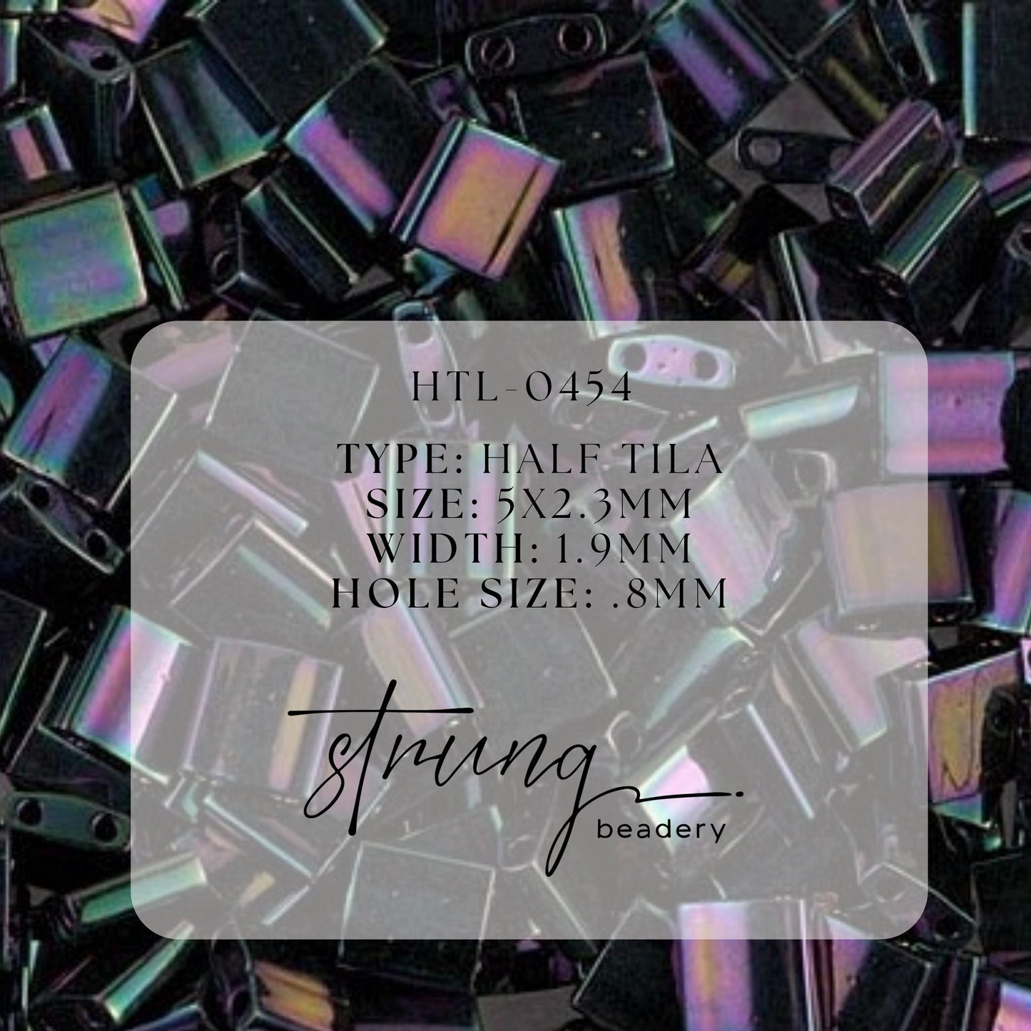 Miyuki Half Tila Beads Metallic Purple Green Iris Glass Tile Beds HTL-0454 | Half | 8 Grams for Jewelry Making