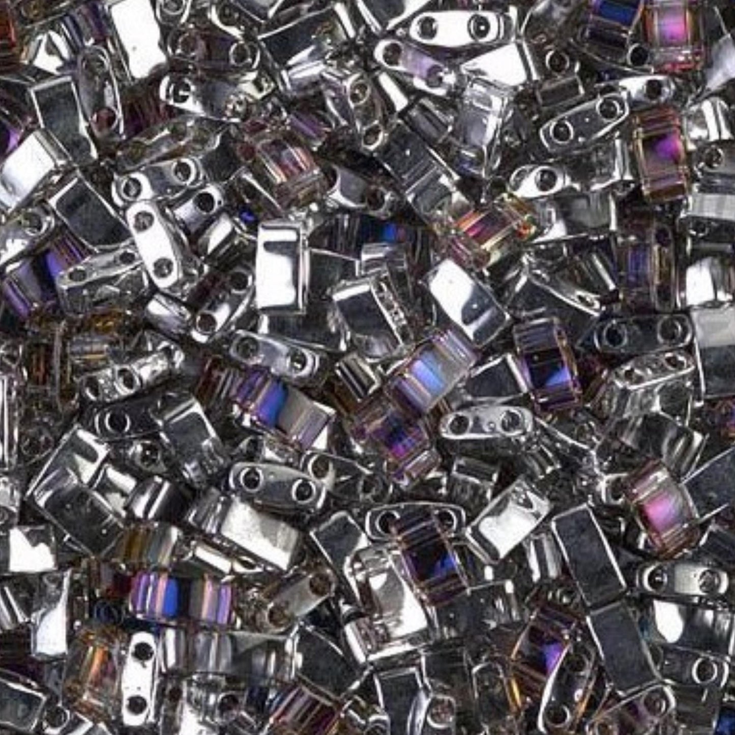 Miyuki Half Tila Beads Crystal Heliotrope Glass Tile Beads HTL-4554 | Half | 8 Grams for Jewelry Making