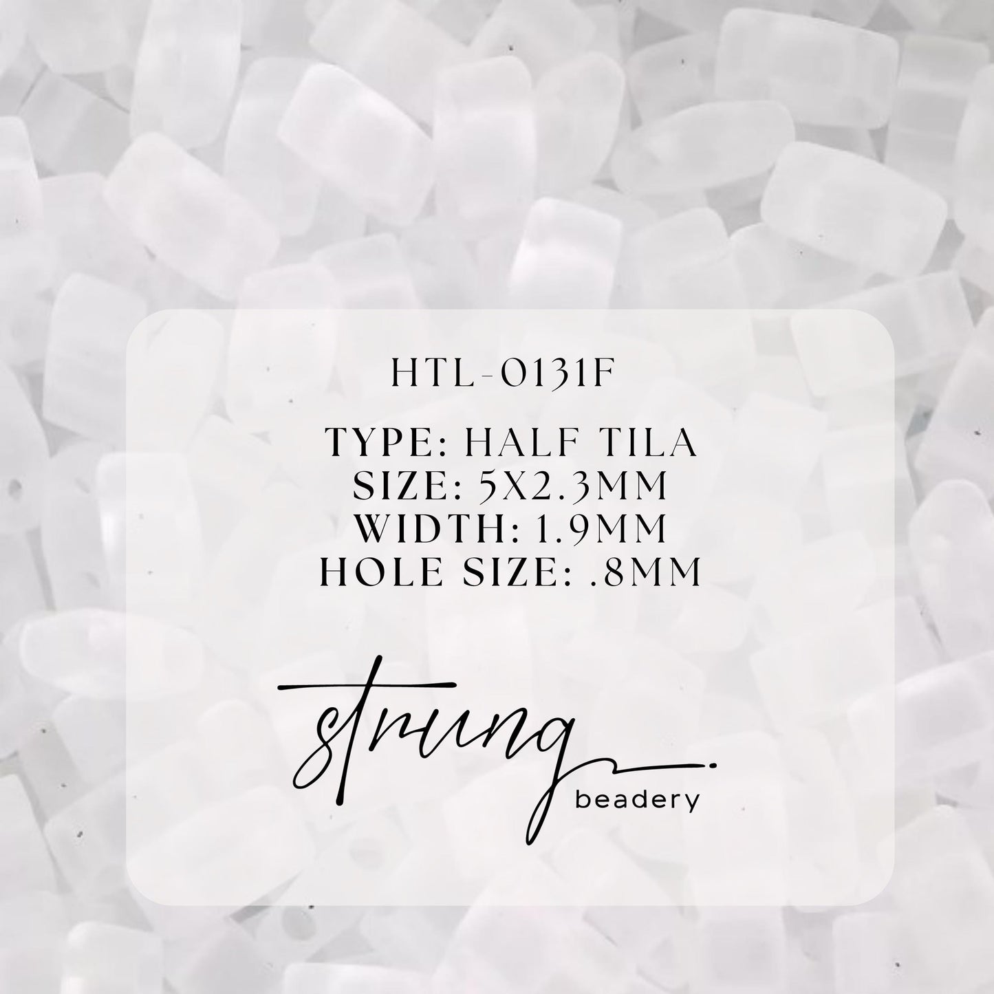 Miyuki Half Tila Beads Matte Transparent Crystal Glass Tile Beads HTL-0131F | Half | 8 Grams for Jewelry Making