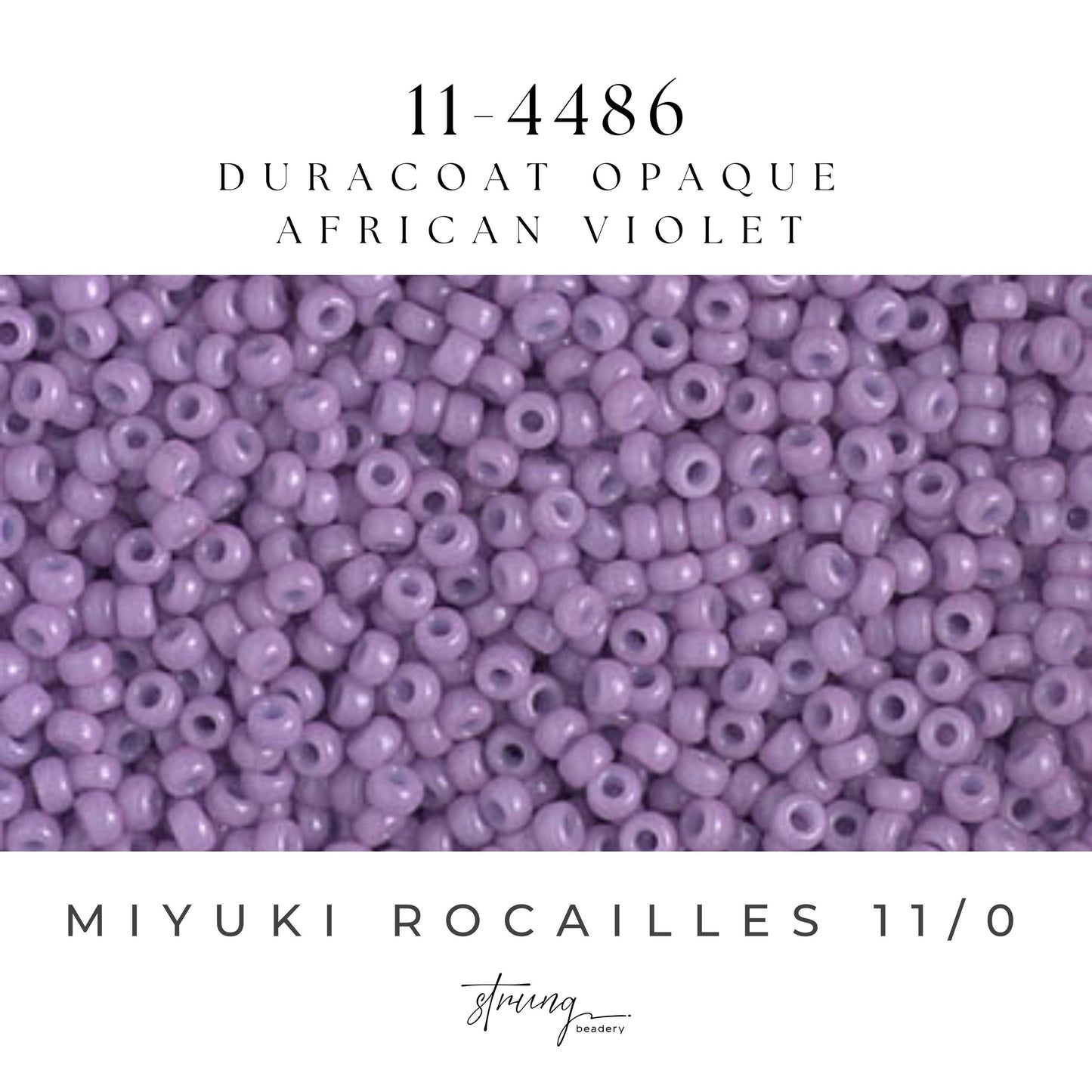 11-4486 Miyuki Seed Bead Round Rocailles 11/0 | Duracoat Dyed Opaque African Violet | 15g | Japanese Beads Jewelry Making