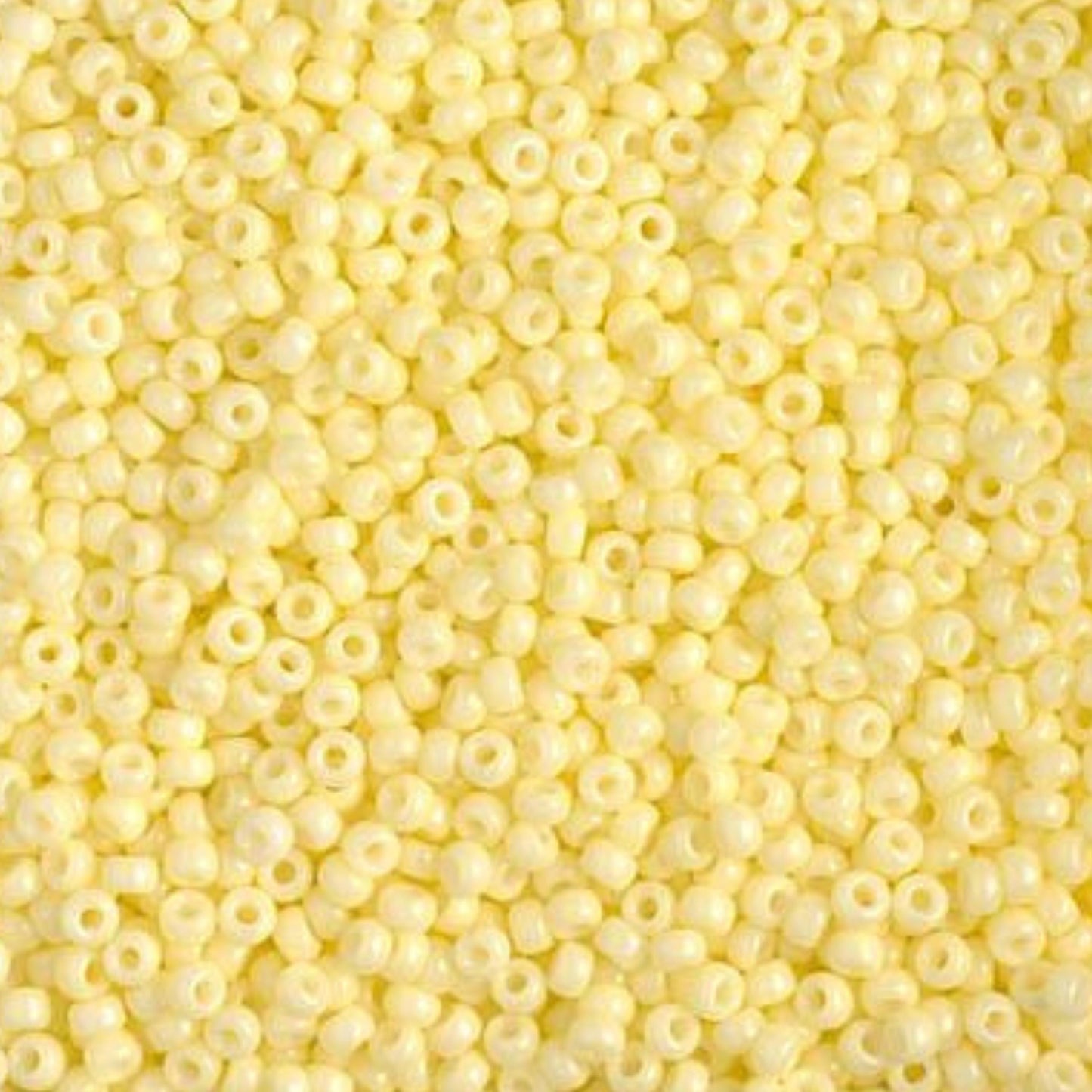 11-4451 Miyuki Seed Bead Round Rocailles 11/0 | Duracoat Opaque Lemon Silk | 15g | Japanese Beads Jewelry Making