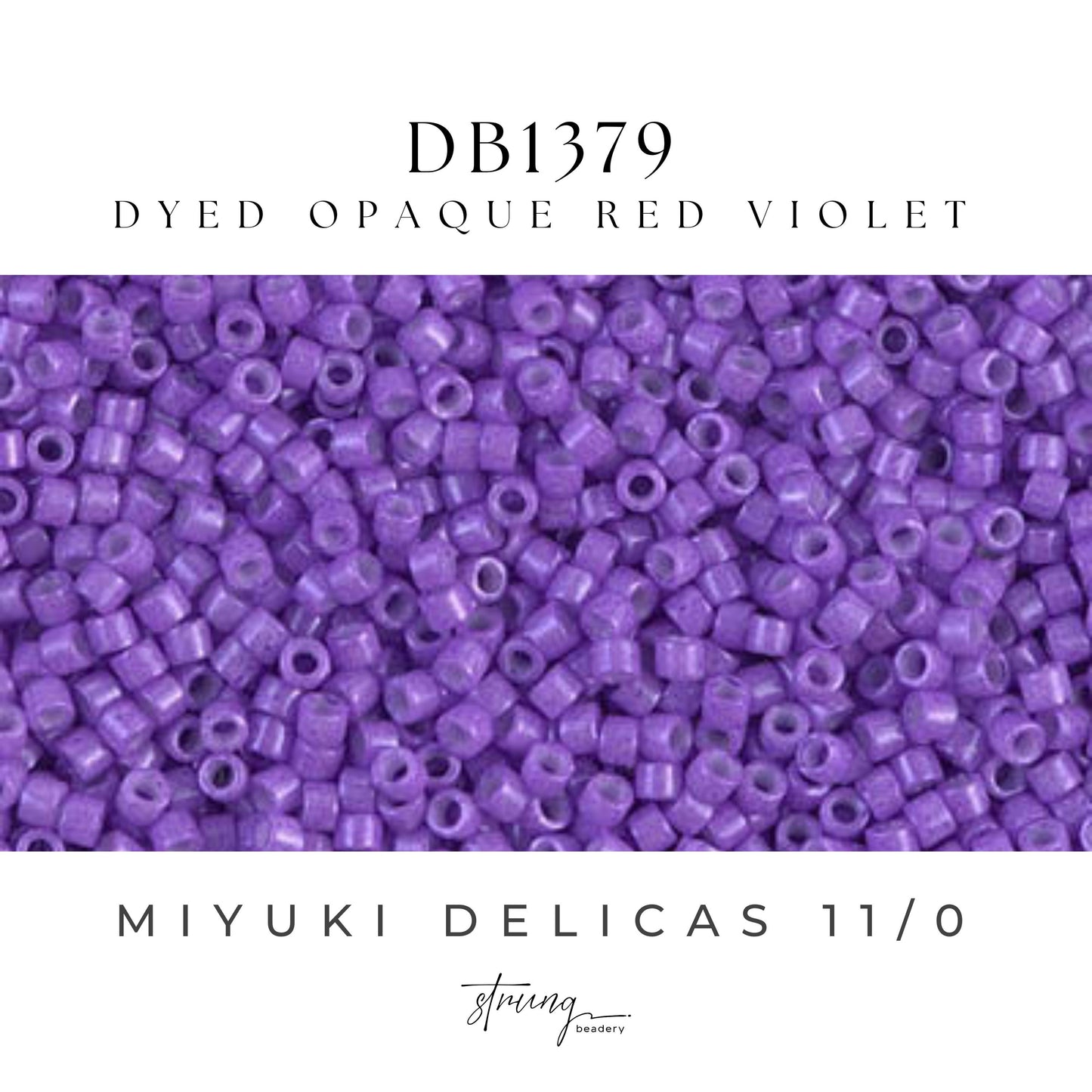 DB1379 Miyuki Delica Beads 11/0 Dyed Opaque Red Violet– 8 grams - Japanese Seed Beads for Jewelry Making