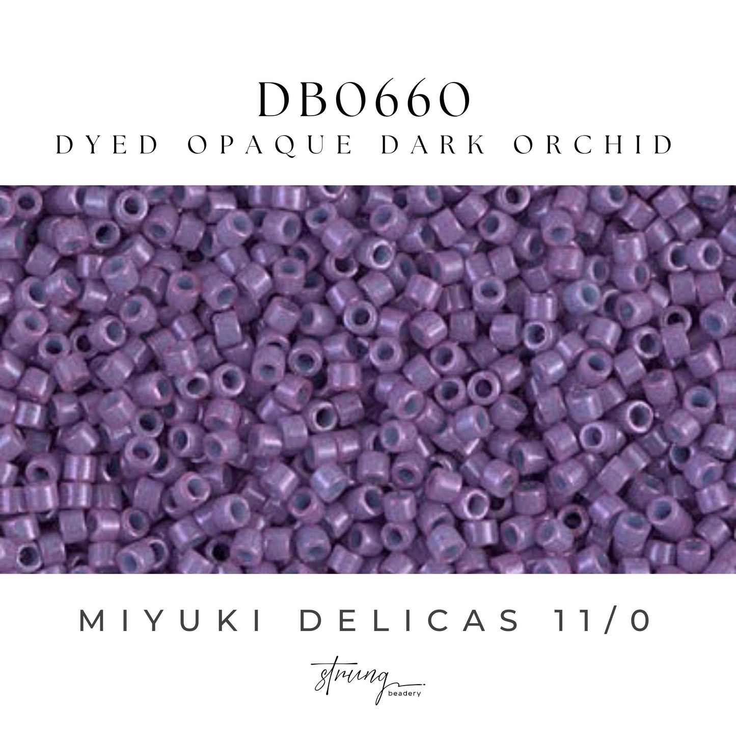 DB0660 Miyuki Delica Beads 11/0 Dyed Opaque Dark Orchid– 8 grams - Japanese Seed Beads for Jewelry Making