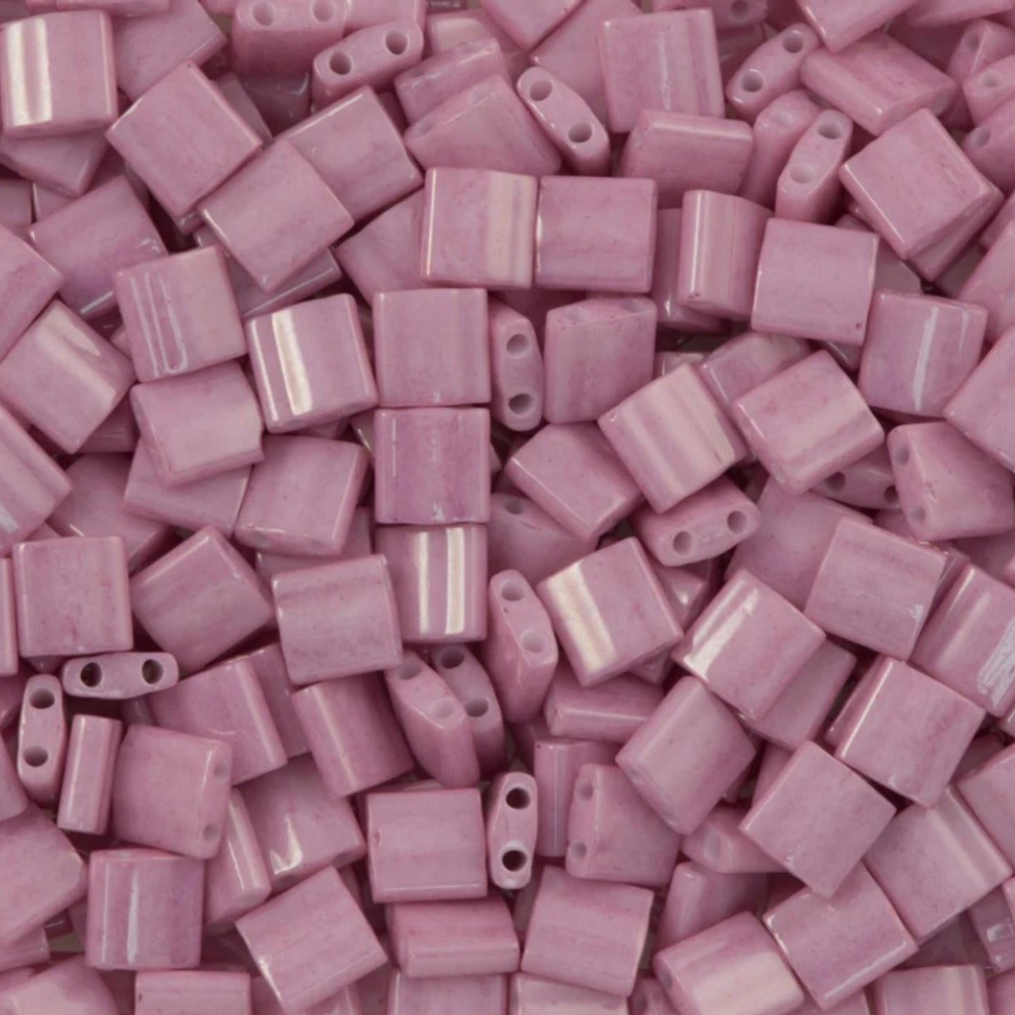 Miyuki Tila Beads Opaque Rose Luster Glass Tile Beads TL-0599| Full | 8 Grams for Jewelry Making