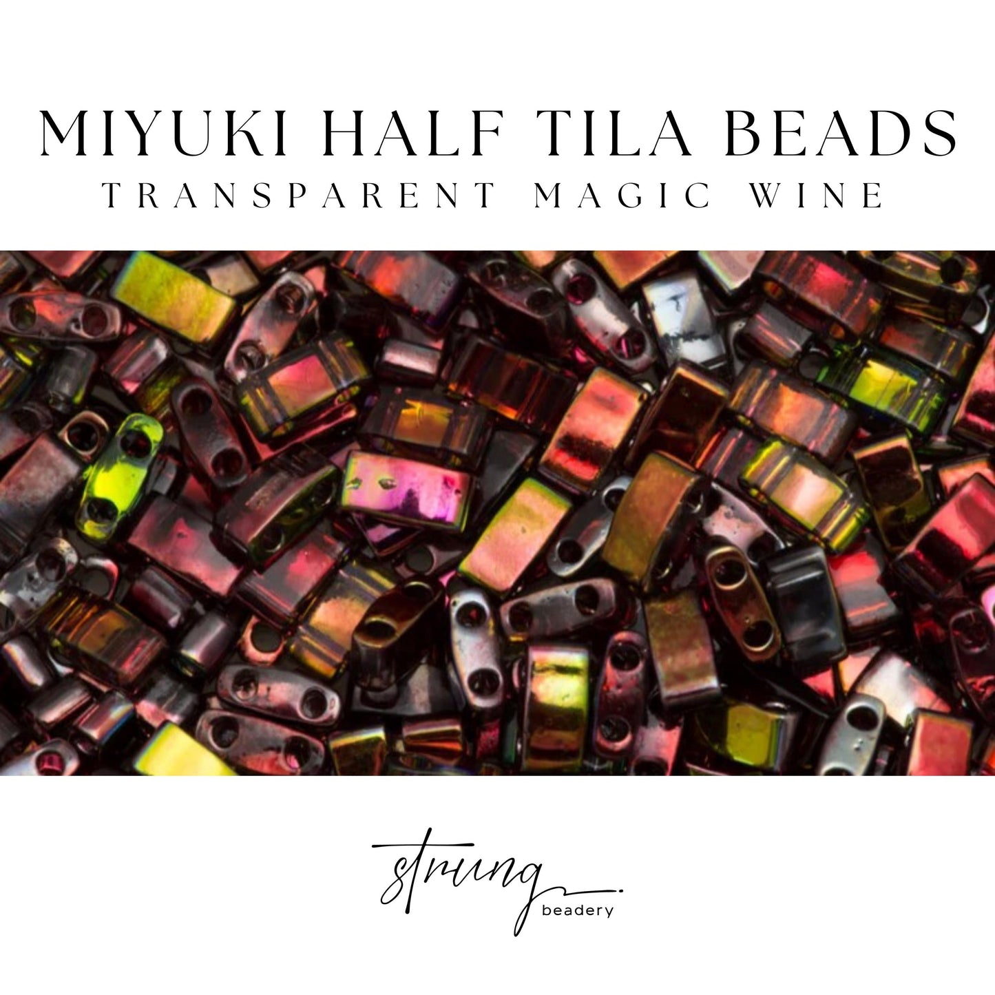 Miyuki Half Tila Beads Transparent Magic Wine Glass Tile Beads HTL-4573 | Half | 8 Grams for Jewelry Making