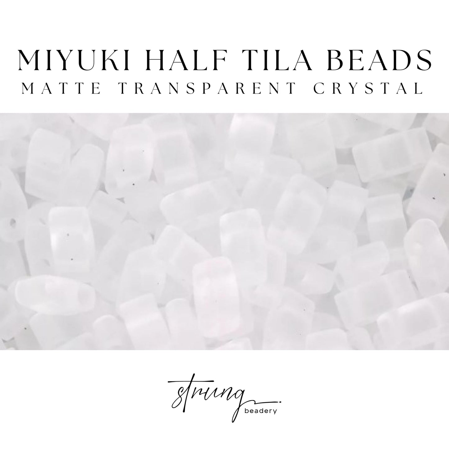 Miyuki Half Tila Beads Matte Transparent Crystal Glass Tile Beads HTL-0131F | Half | 8 Grams for Jewelry Making