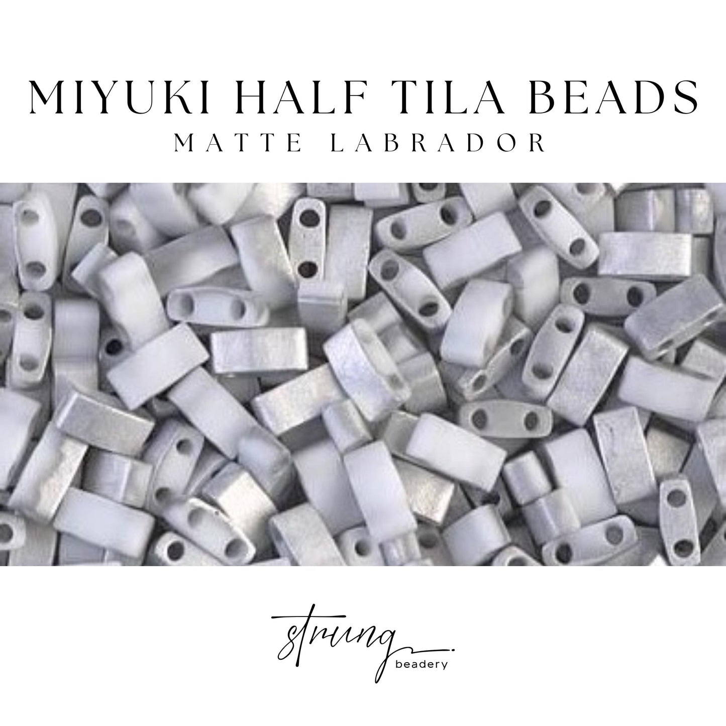 Miyuki Half Tila Beads Matte Labrador Glass Tile Beads HTL-4558 | Half | 8 Grams for Jewelry Making