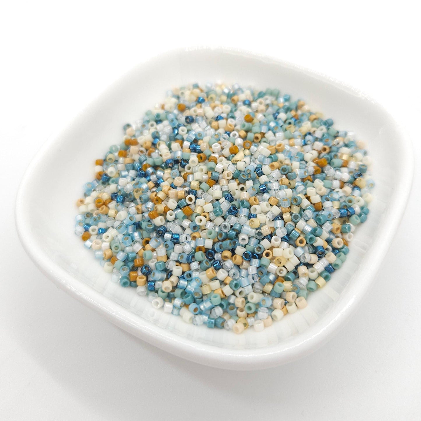 Foamline | Miyuki Delica Seed Beads Mix 11/0 | 8g Japanese Glass Cylinder Beads for Jewelry Making & Crafts | Bead Embroidery and Loom Beads