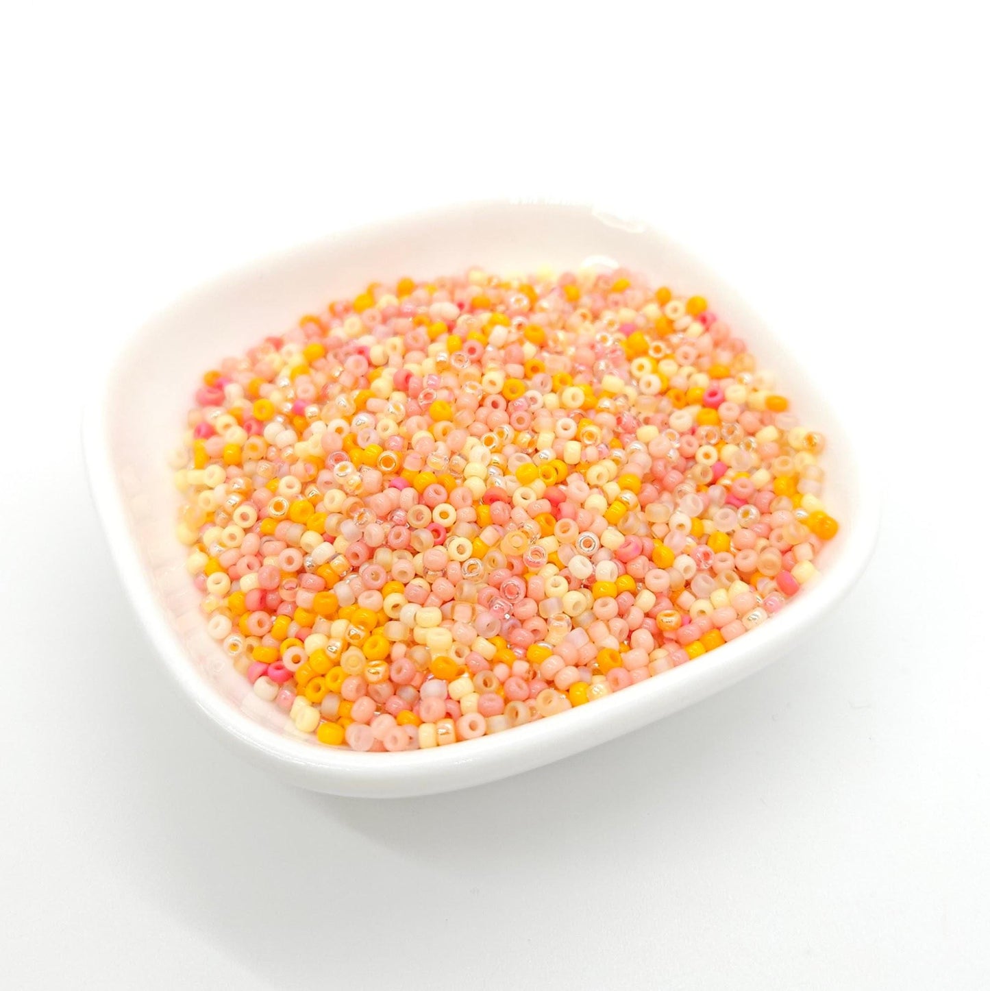 Clementine | Miyuki Rocailles Seed Beads Mix | 15g Premium Japanese Glass Beads for Jewelry Making & Crafts | Citrus Tones