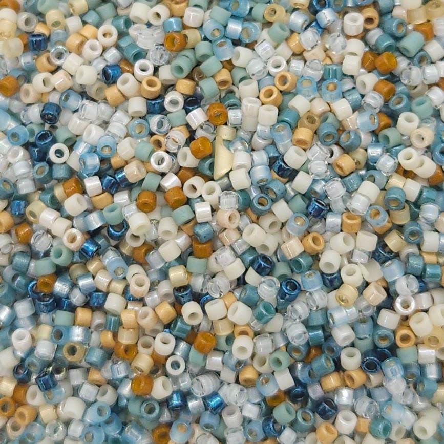Foamline | Miyuki Delica Seed Beads Mix 11/0 | 8g Japanese Glass Cylinder Beads for Jewelry Making & Crafts | Bead Embroidery and Loom Beads