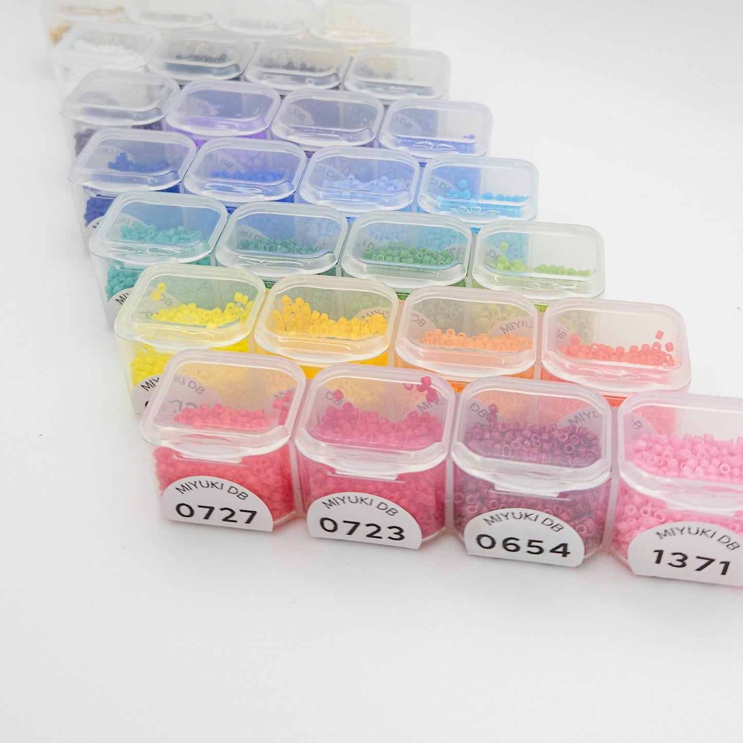 Miyuki Delica Bead Starter Kit – 28 Opaque Japanese Seed Beads in 11/0 Size, For Jewelry Making, Bead Weaving, DIY Gifts, Bead Embroidery