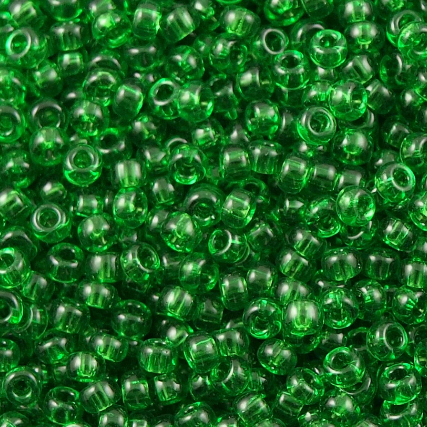 11-0146 Miyuki Seed Bead Round Rocailles 11/0 | Transparent Green | 15g | Japanese Beads for Jewelry Making