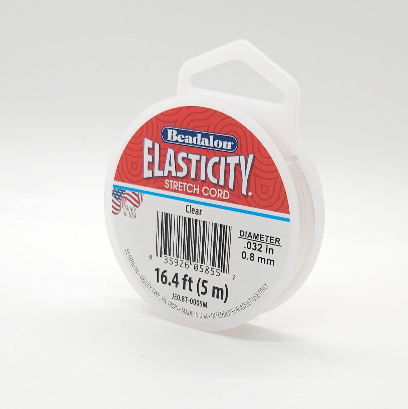 Beadalon® Elasticity 0.8mm Clear Stretch Cord – 5m Jewelry Beading Thread for Bracelets & Necklaces